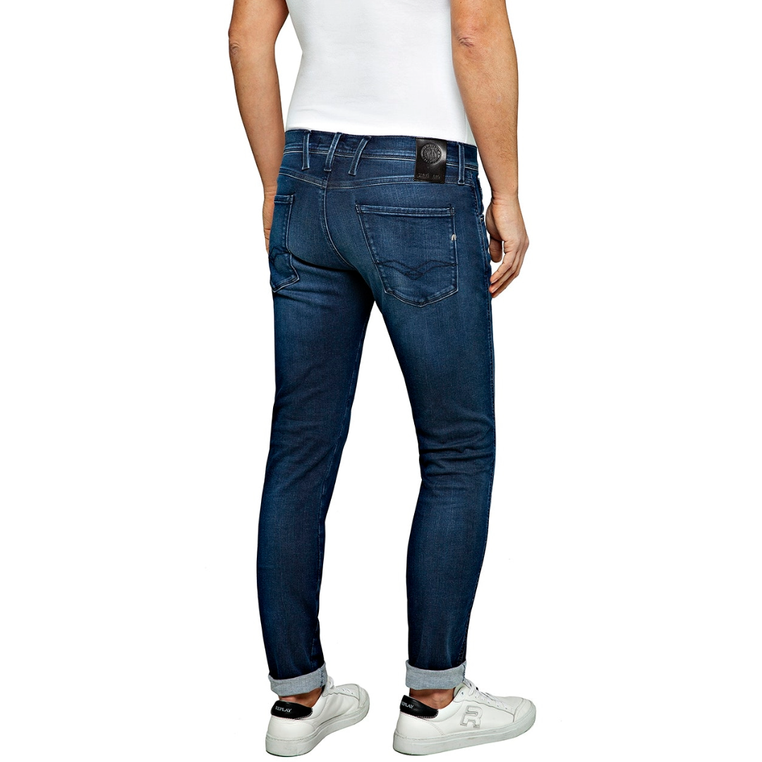 Replay Anbass Hyperflex Slim Fit Jeans - Dark Blue