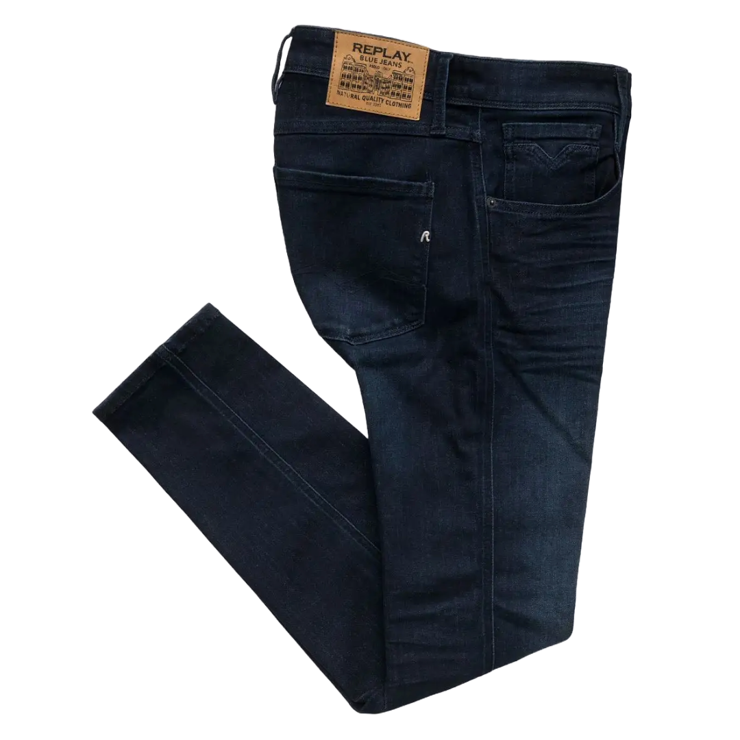 Replay Anbass Slim Fit Jeans - Navy