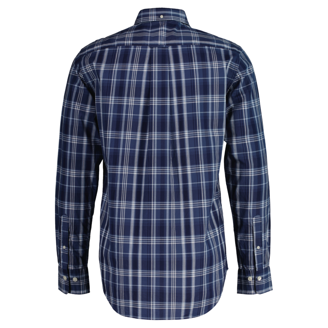 Gant Poplin Check Shirt - Navy