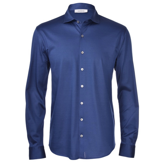 Gran Sasso Long Sleeve Jersey Shirt - Navy