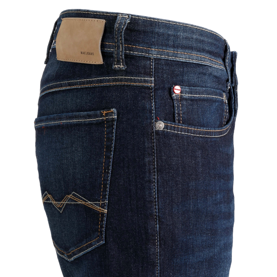 Mac Macflexx Straight Leg Denim Jeans - Dark Blue