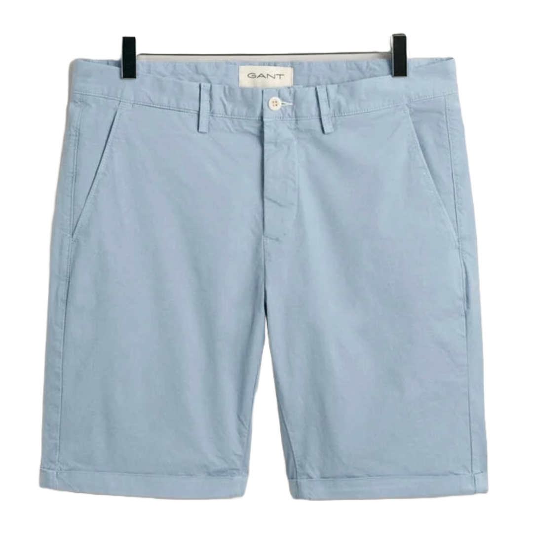 Gant Regular Fit Sunfaded Shorts - Light Blue