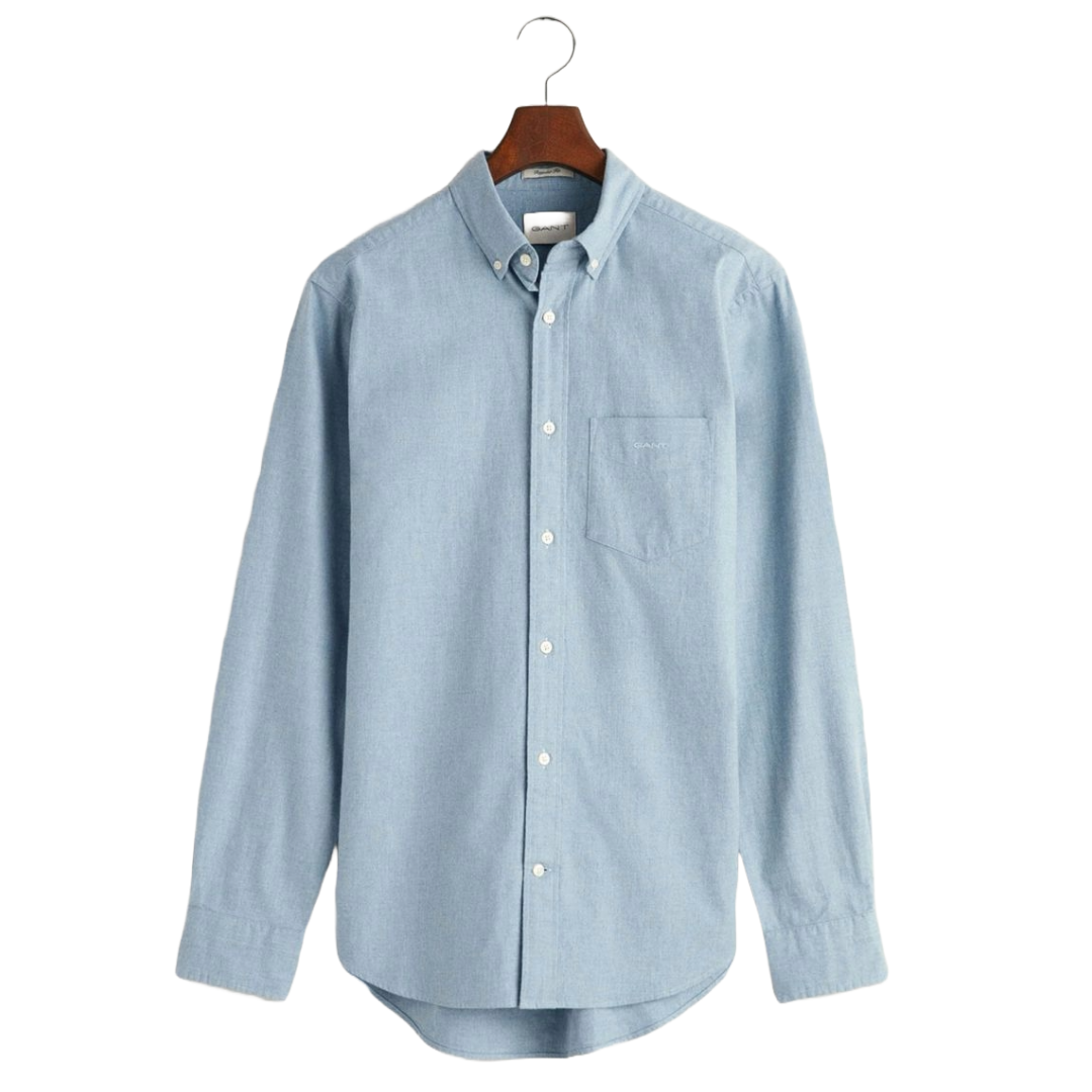 Gant Flannel Melange Shirt - Blue