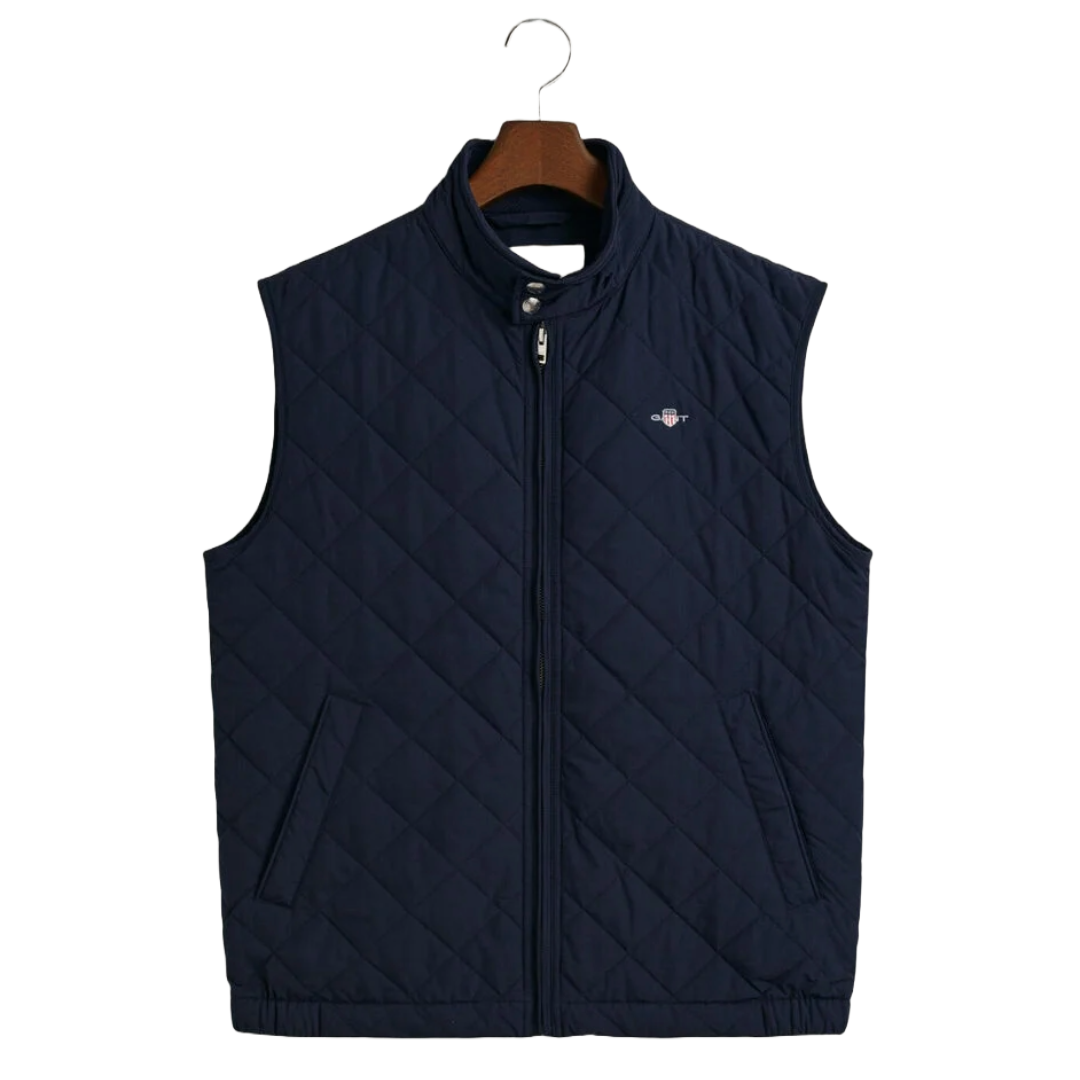 Gant Quilted Windcheater Vest - Navy