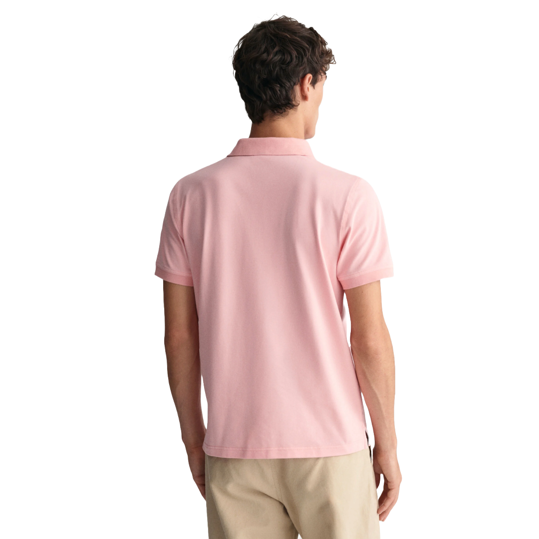 Gant Contrast Pique Polo Shirt - Pink