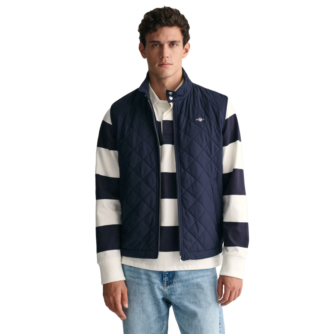 Gant Quilted Windcheater Vest - Navy