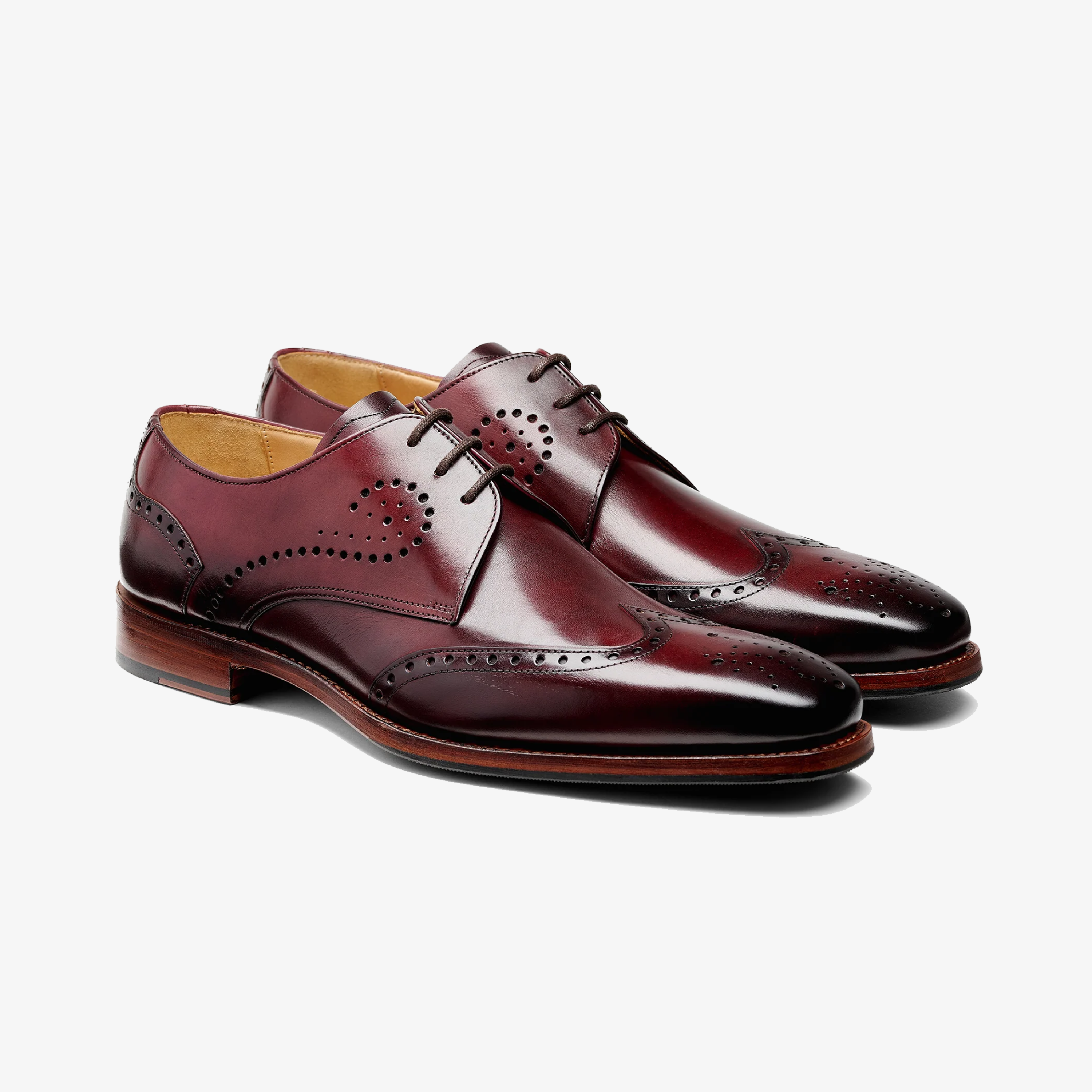 Barker George Patina Shoes - Burgundy