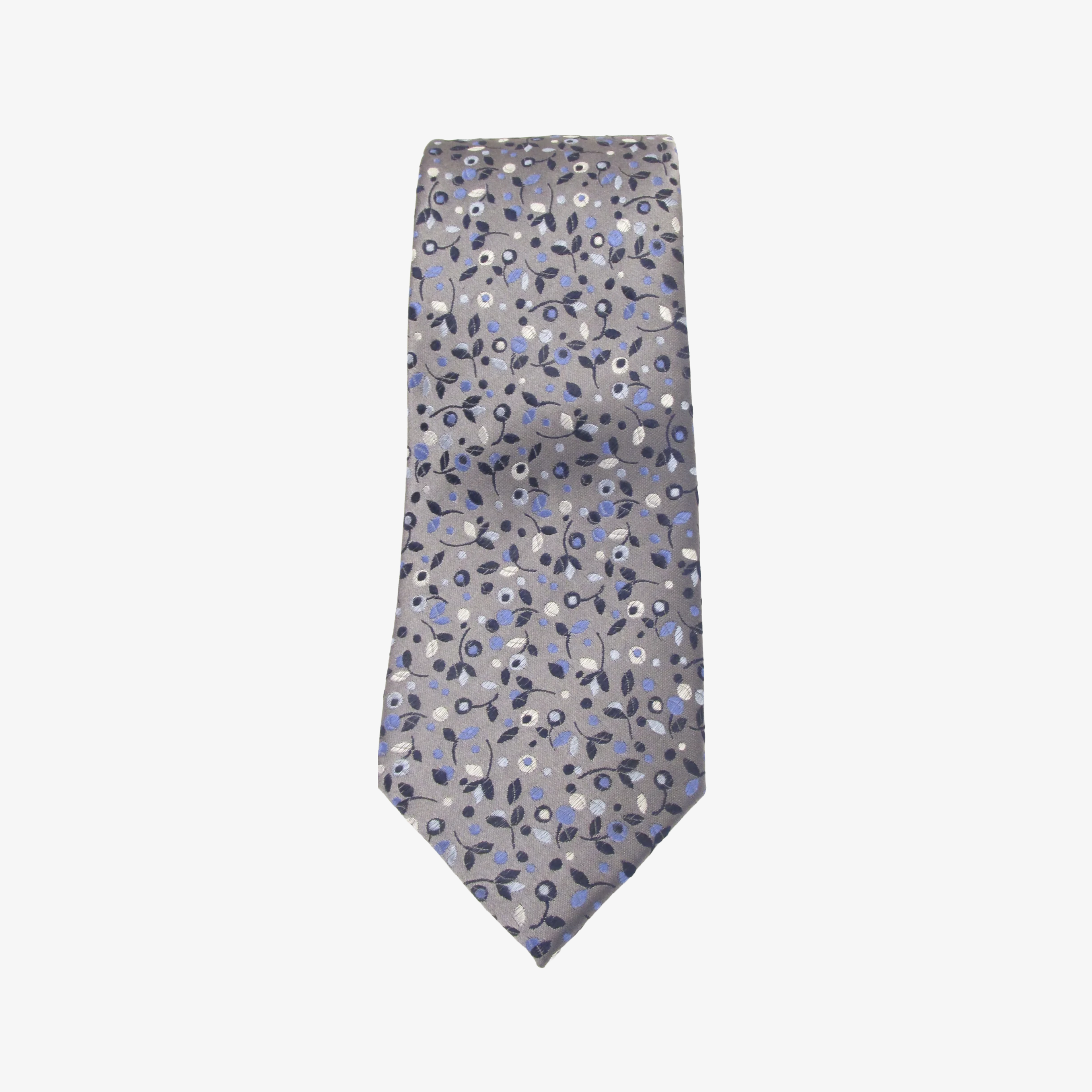 Van Buck Berries Silk Tie - Grey