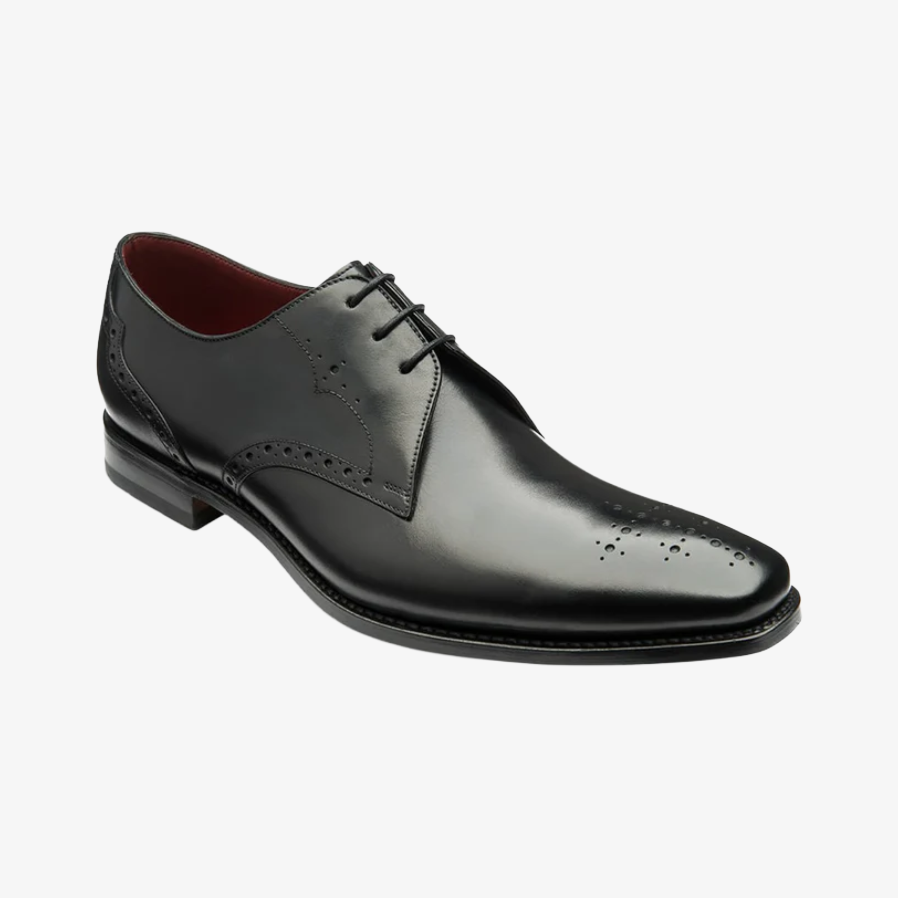 Loake Hannibal Shoes - Black Calf Punched