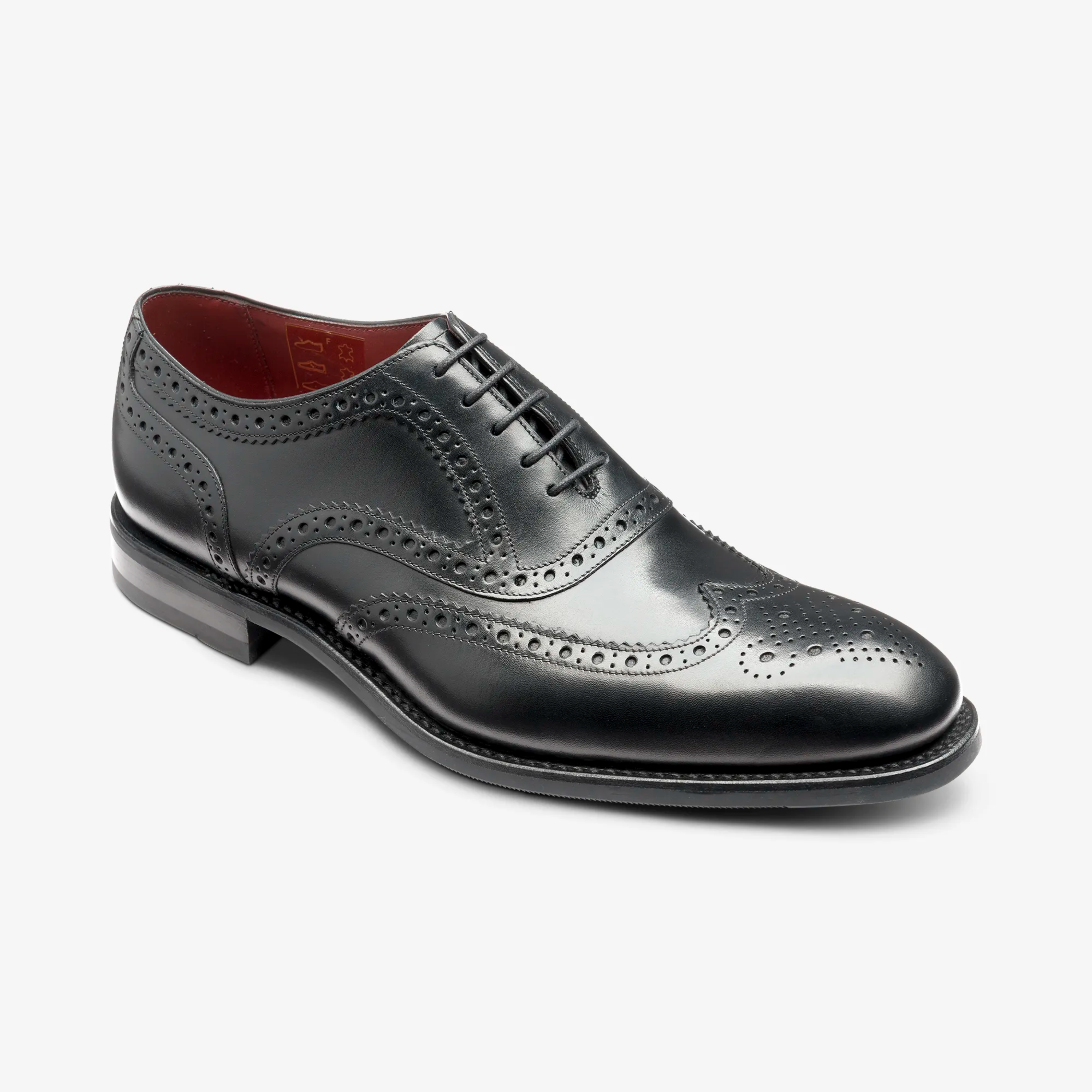 Loake Kerridge Shoes - Black Calf Leather