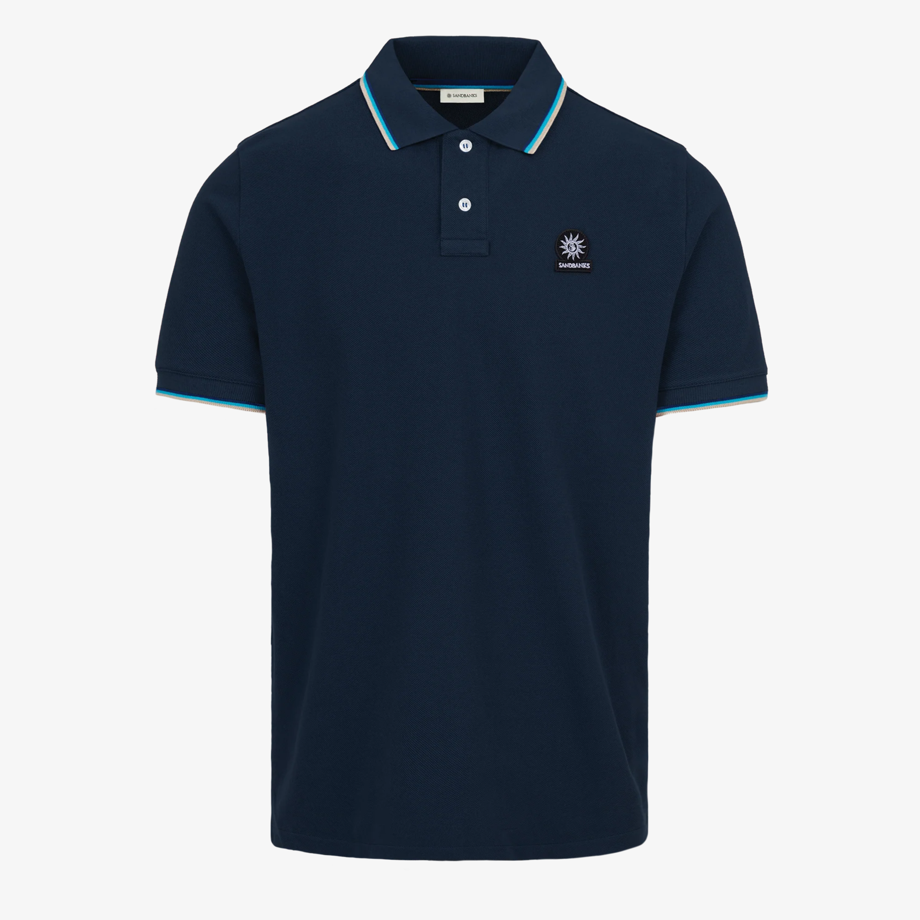 Sandbanks Badge Logo Polo Shirt - Navy