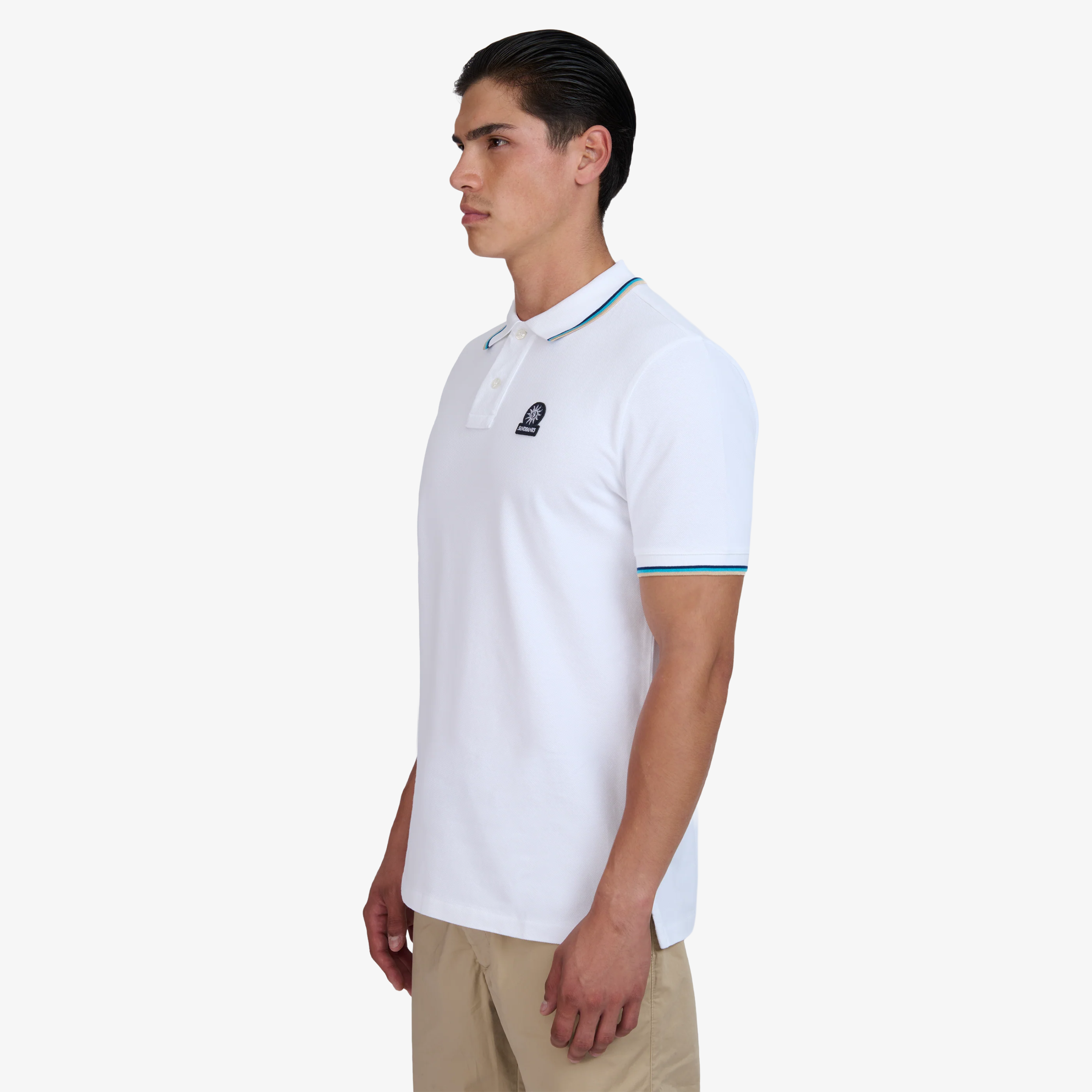 Sandbanks Badge Logo Polo Shirt - White