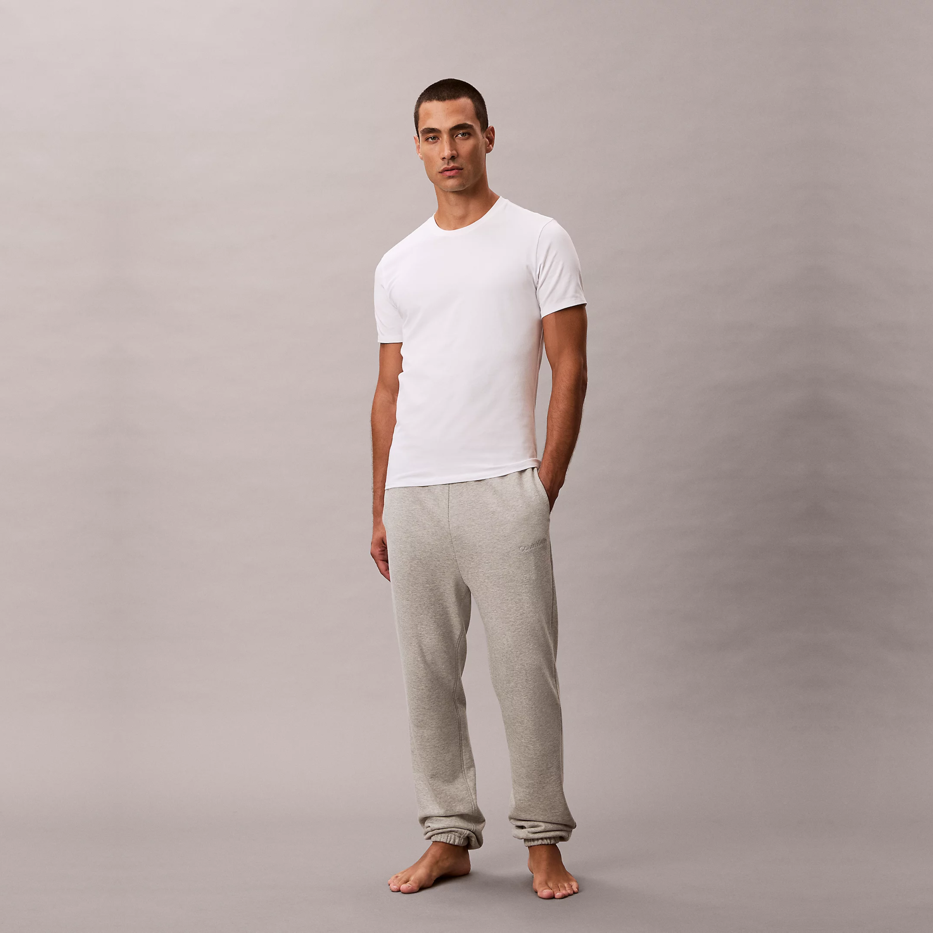 Calvin Klein Slim Cotton Stretch T-Shirts 3 Pack - White
