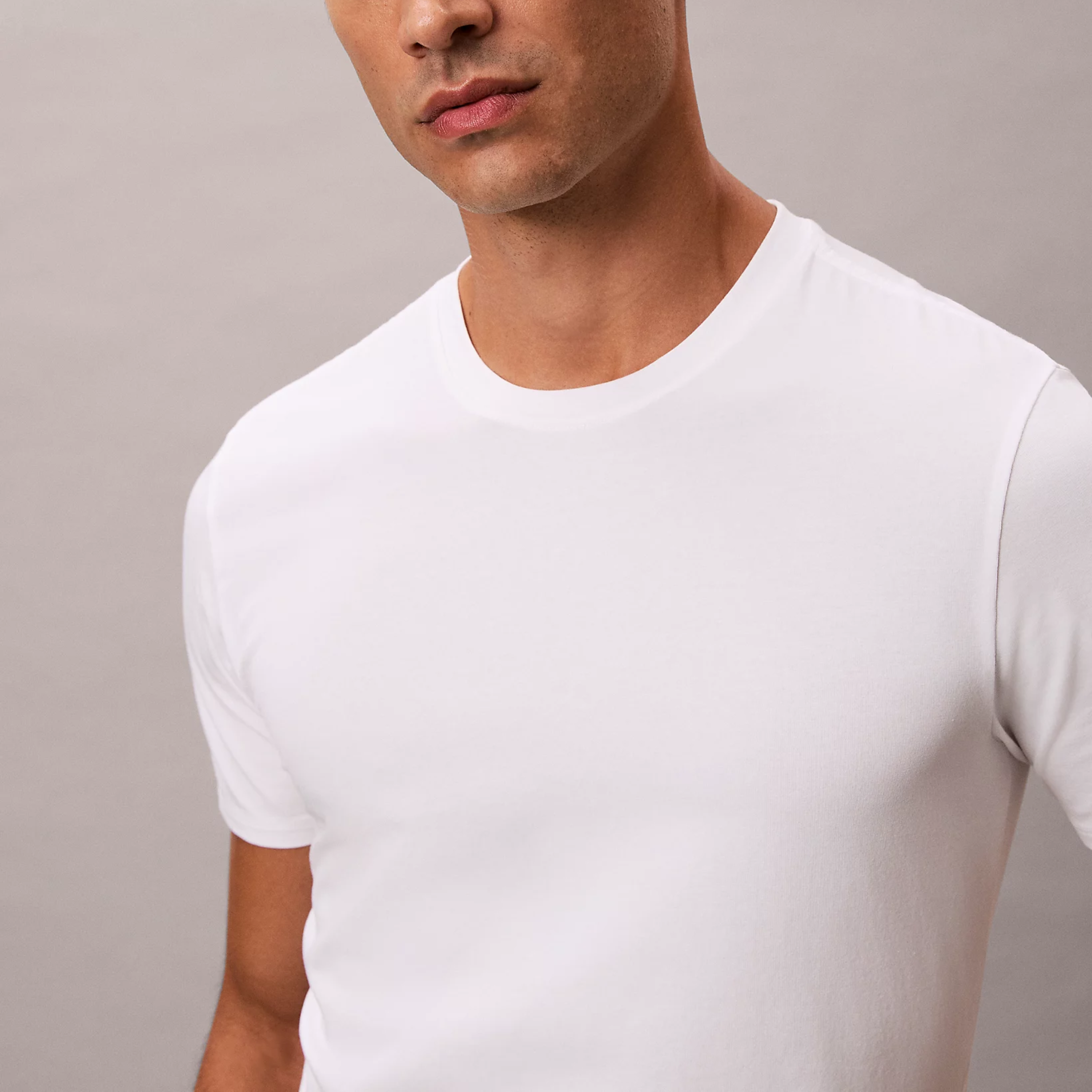 Calvin Klein Slim Cotton Stretch T-Shirts 3 Pack - White