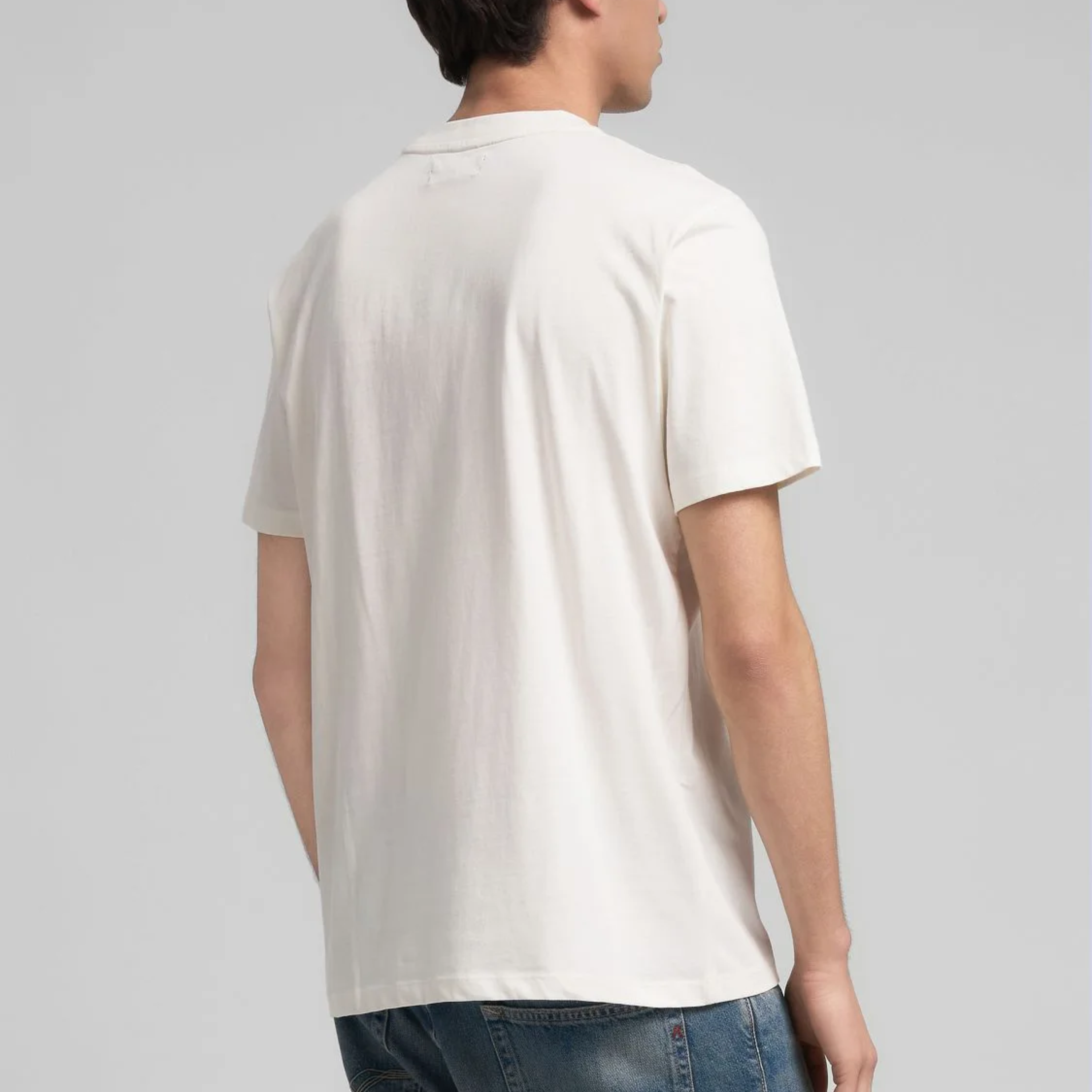 Replay Crew Neck Jersey T Shirt - Natural White
