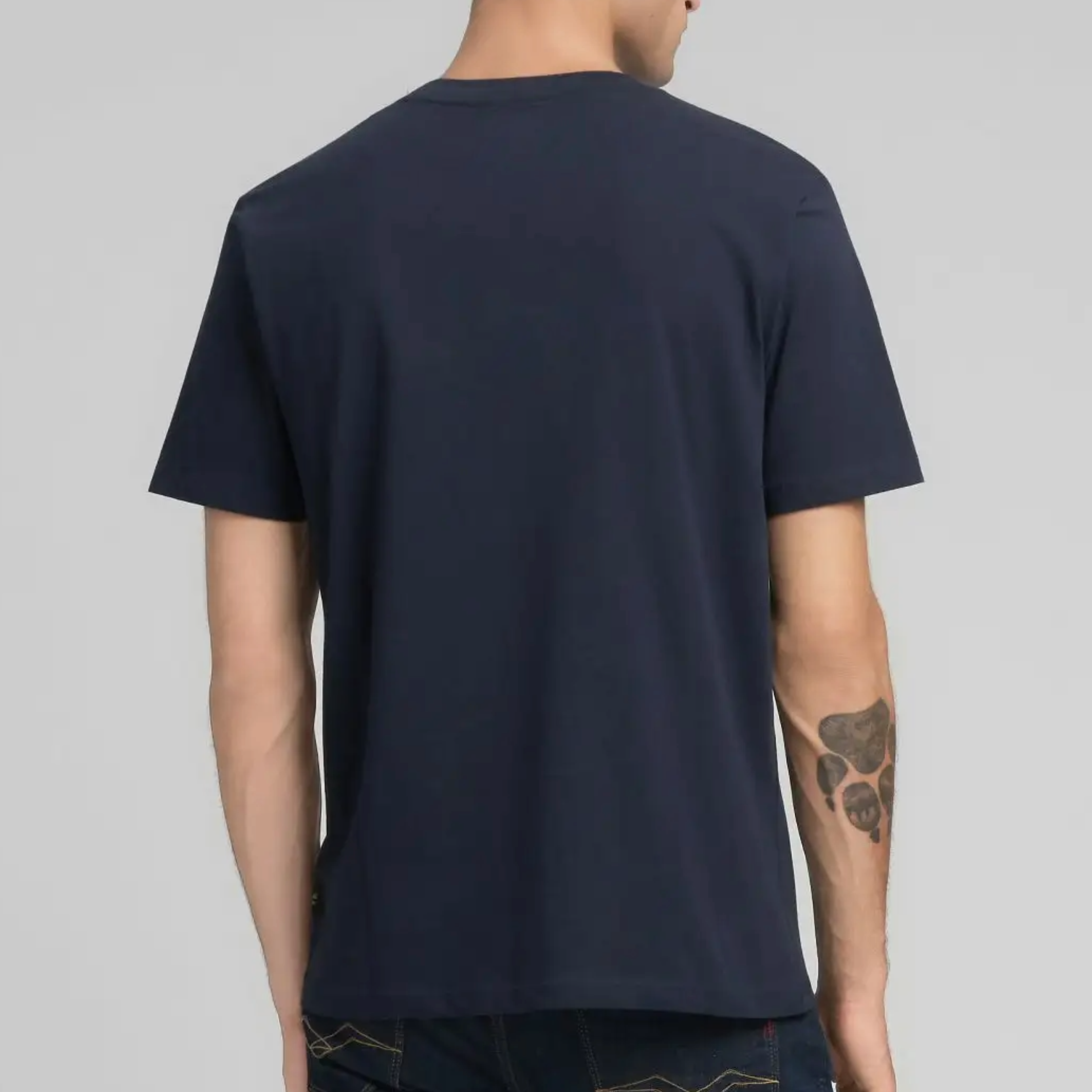 Replay Jersey T-Shirt With Lettering - Night Blue