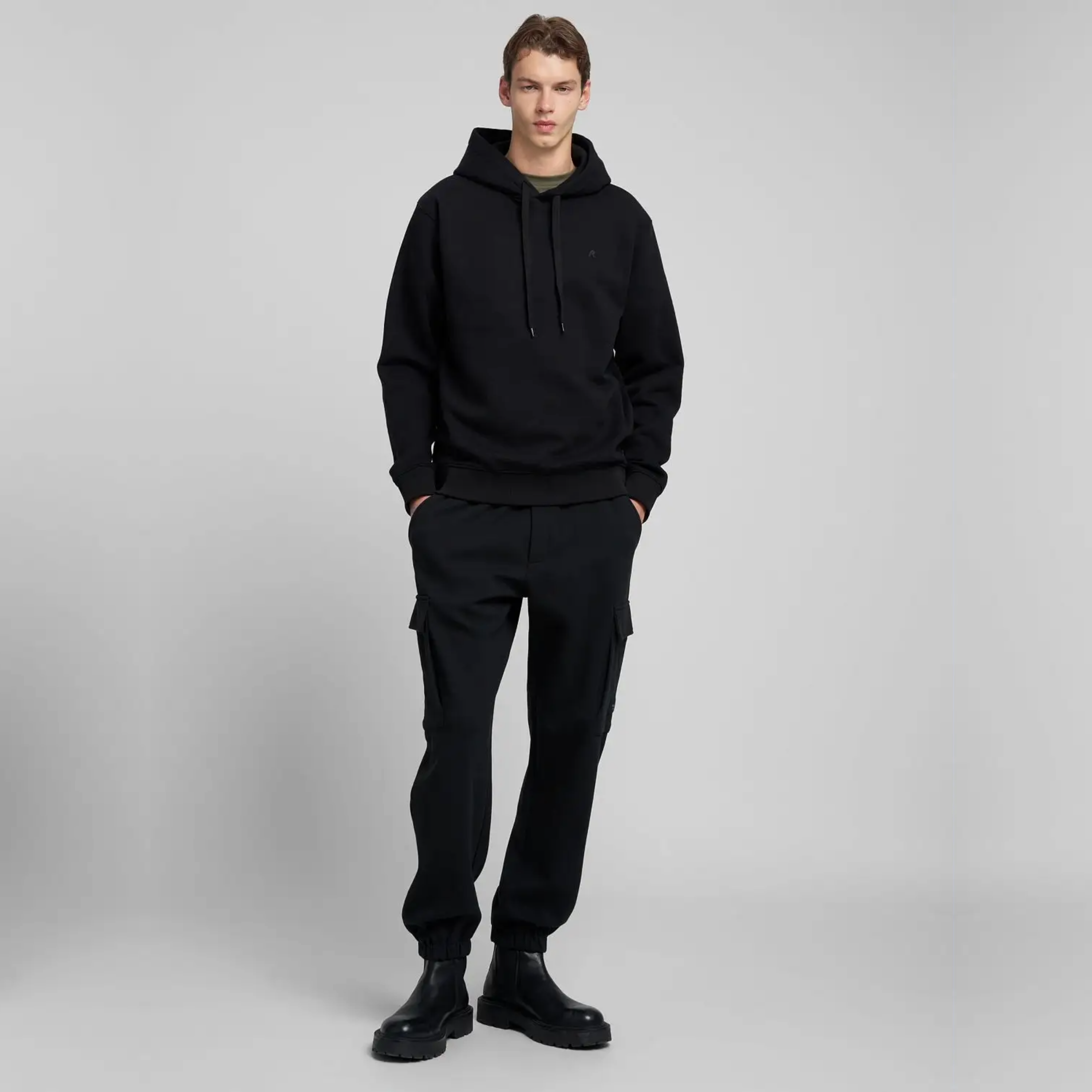 Replay Cotton-Blend Hoody - Black