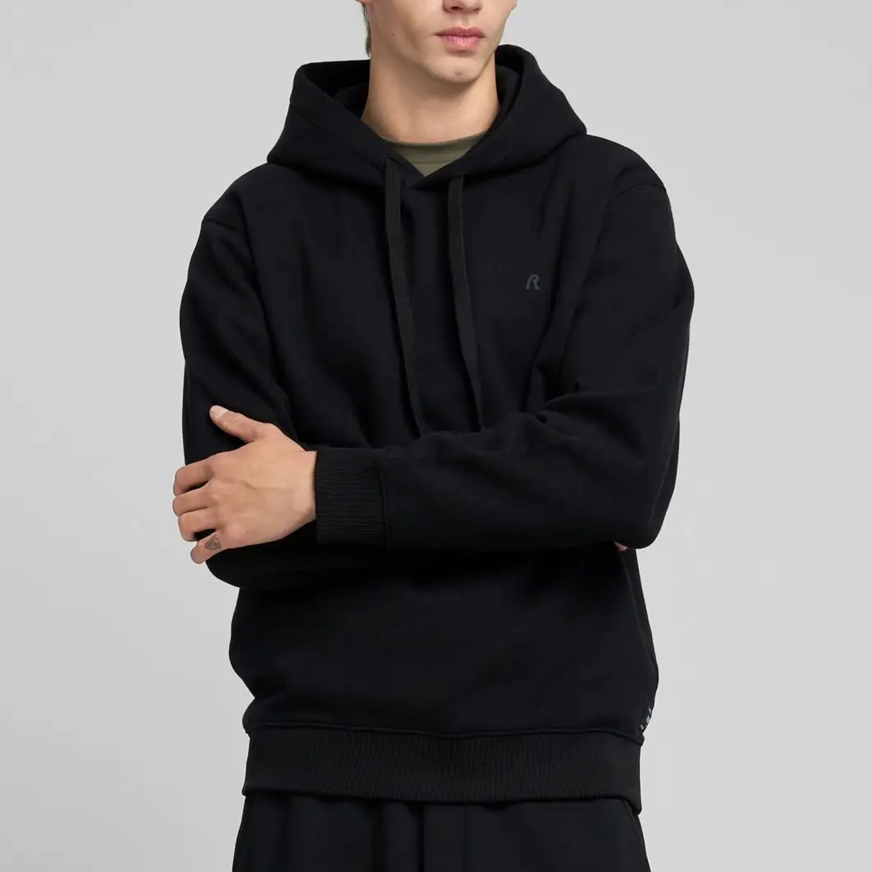 Replay Cotton-Blend Hoody - Black