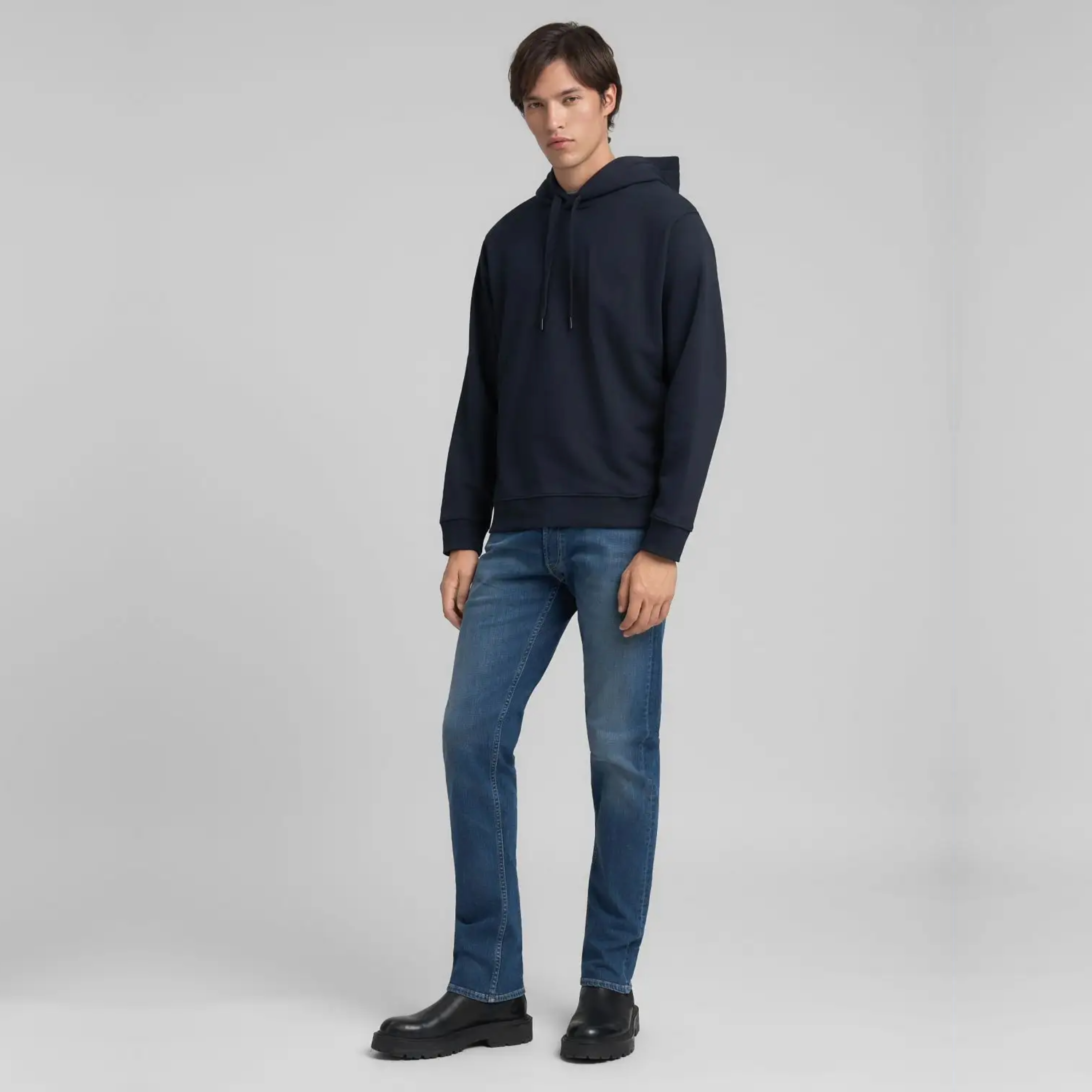Replay Cotton-Blend Hoody - Night Blue