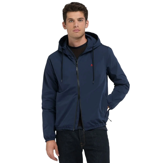 Replay Hooded Jacket - Dark Blue