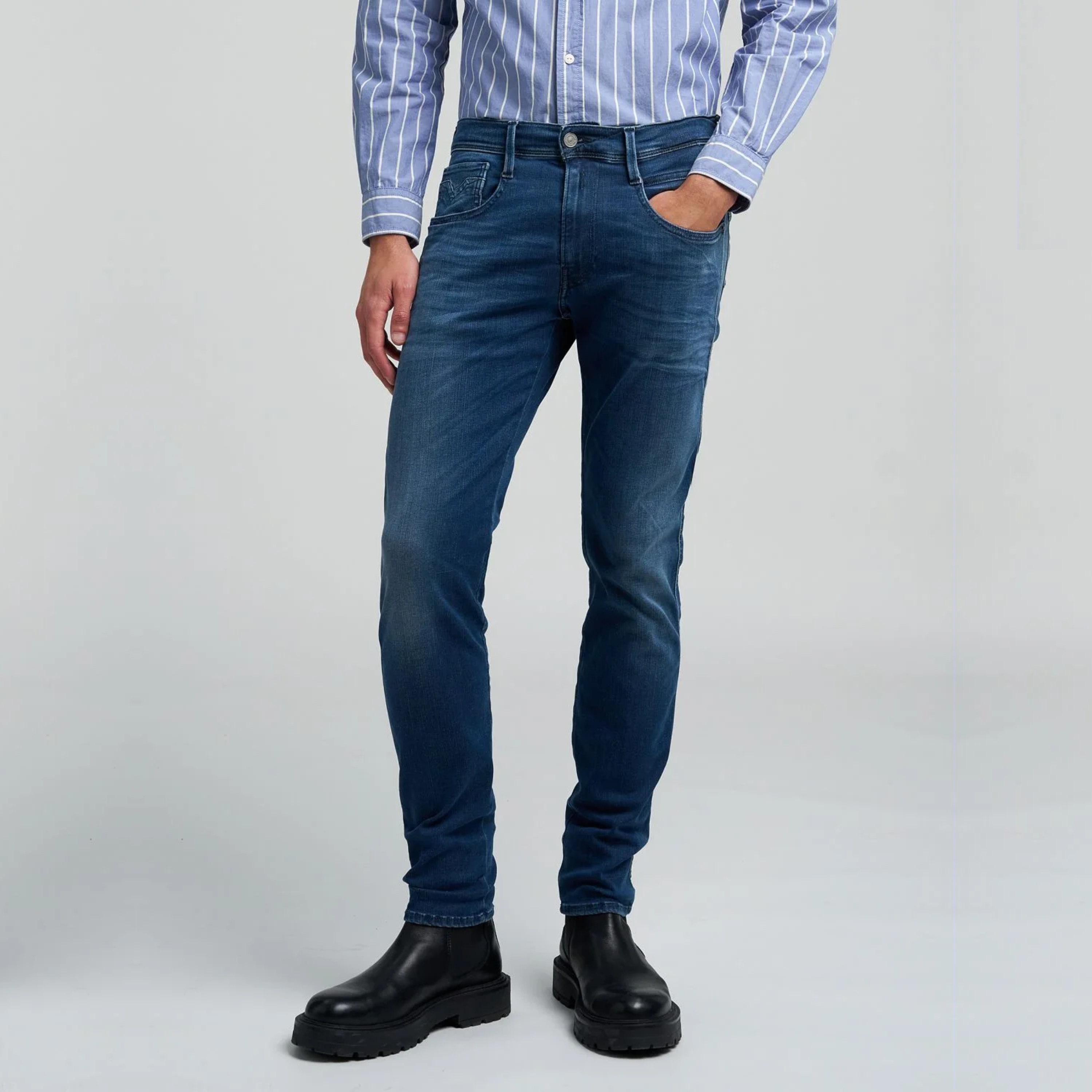 Replay Anbass Slim Fit Jeans - Dark Blue