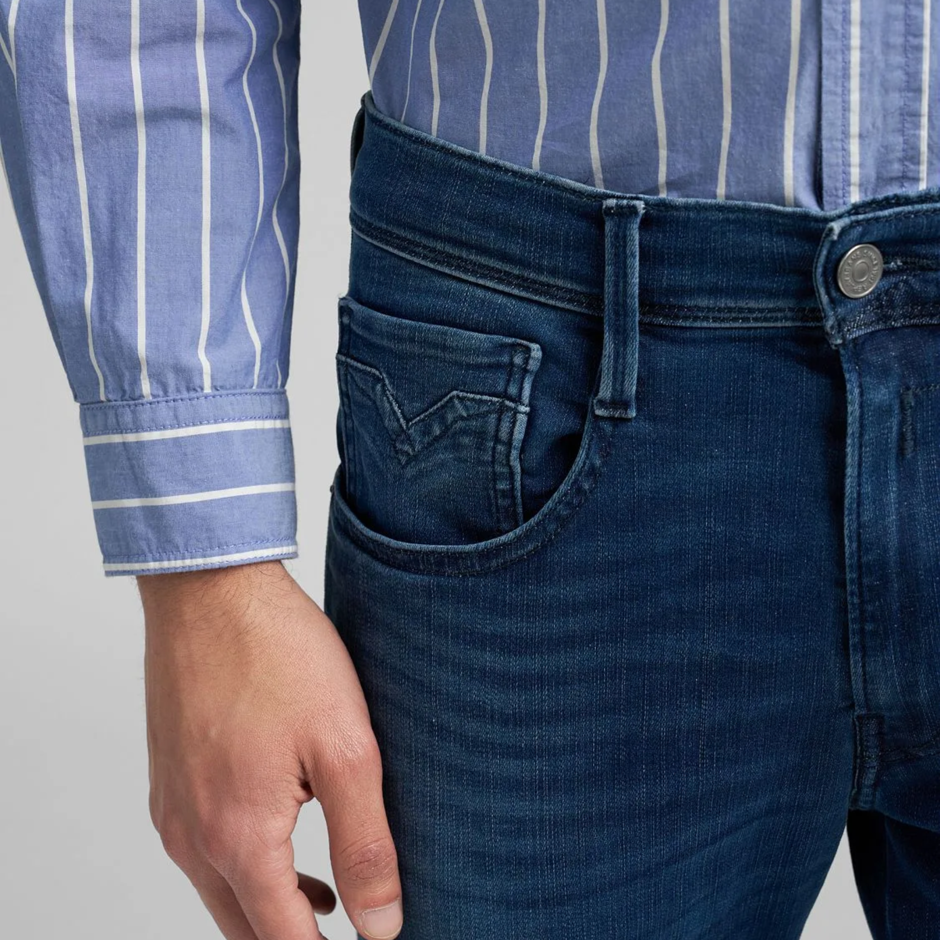 Replay Anbass Slim Fit Jeans - Dark Blue