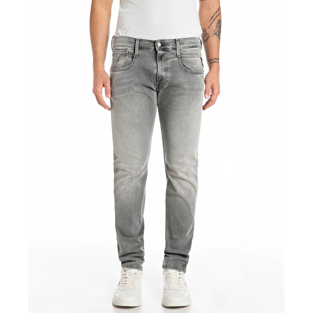 Replay Anbass Hyperflex Jeans - Grey