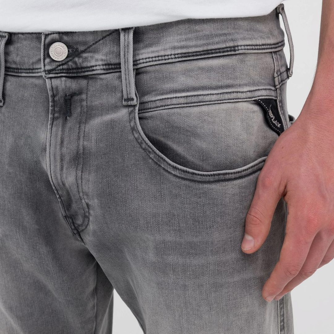 Replay Anbass Hyperflex Jeans - Grey