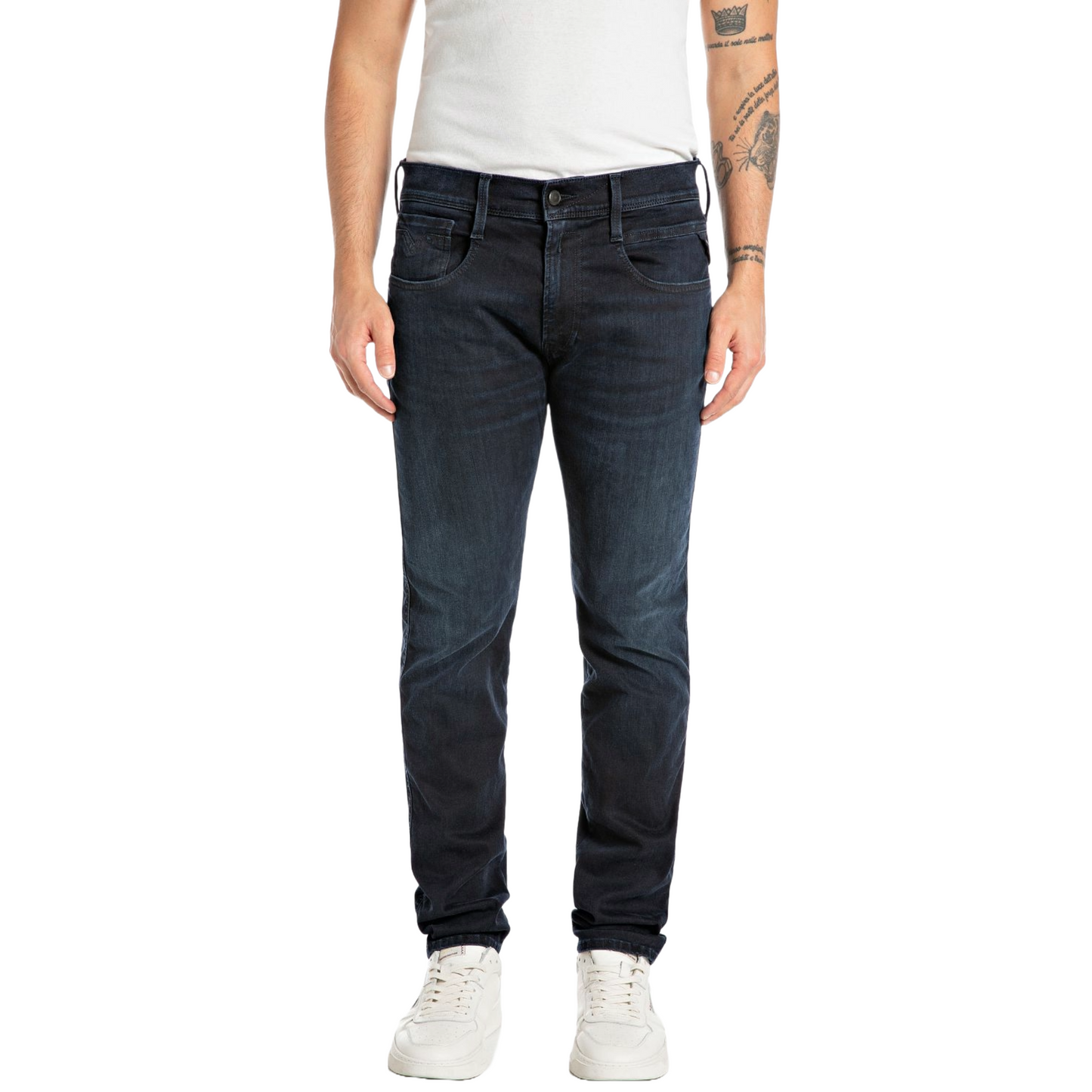 Replay Anbass Hyperflex Slim Fit Jeans - Dark Blue