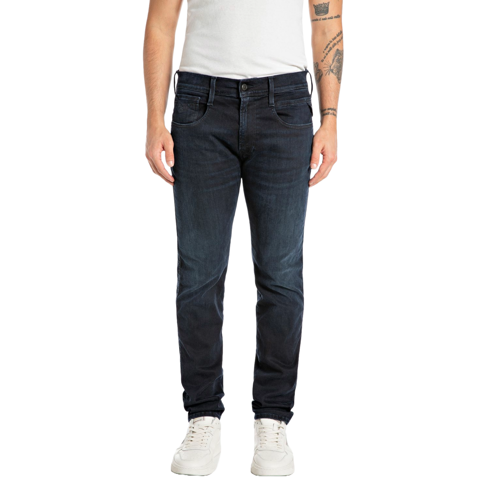 Replay Anbass Hyperflex Slim Fit Jeans Dark Blue