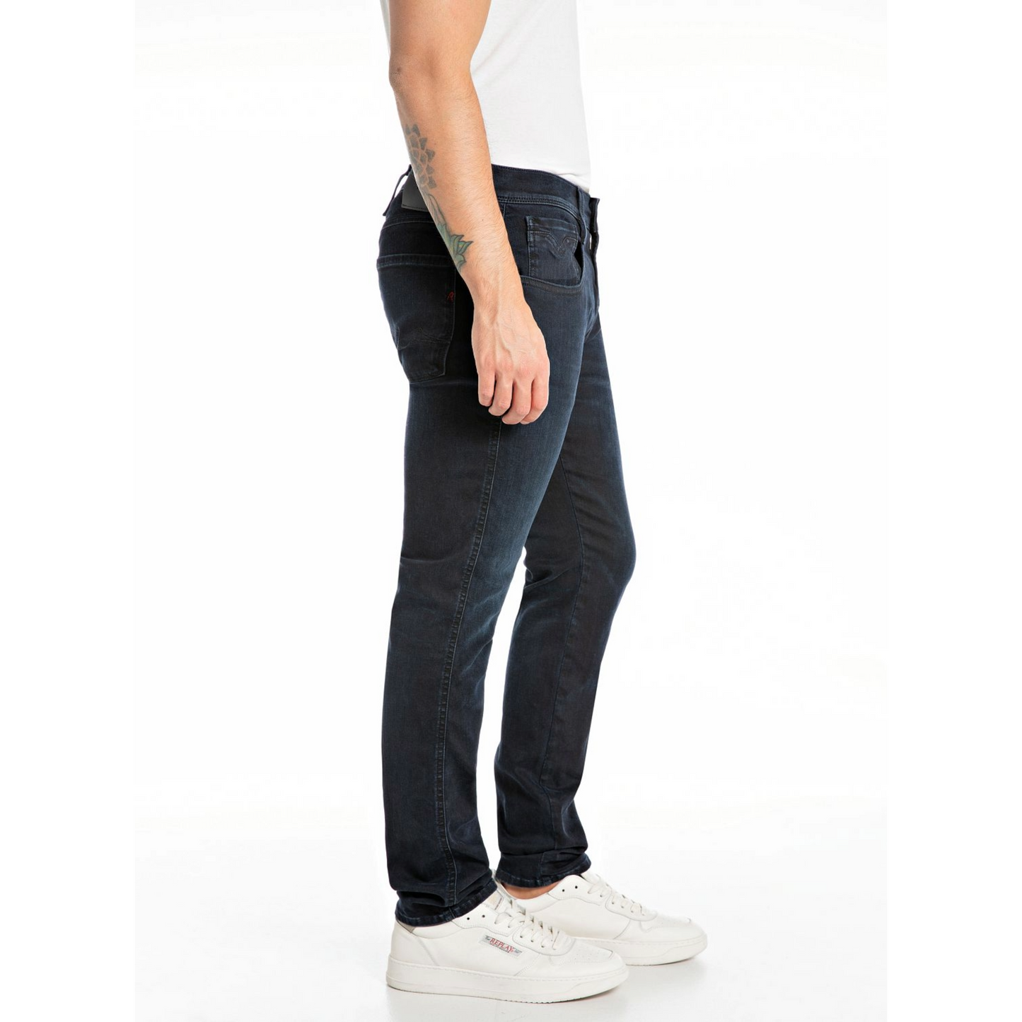 Replay Anbass Hyperflex Slim Fit Jeans - Dark Blue