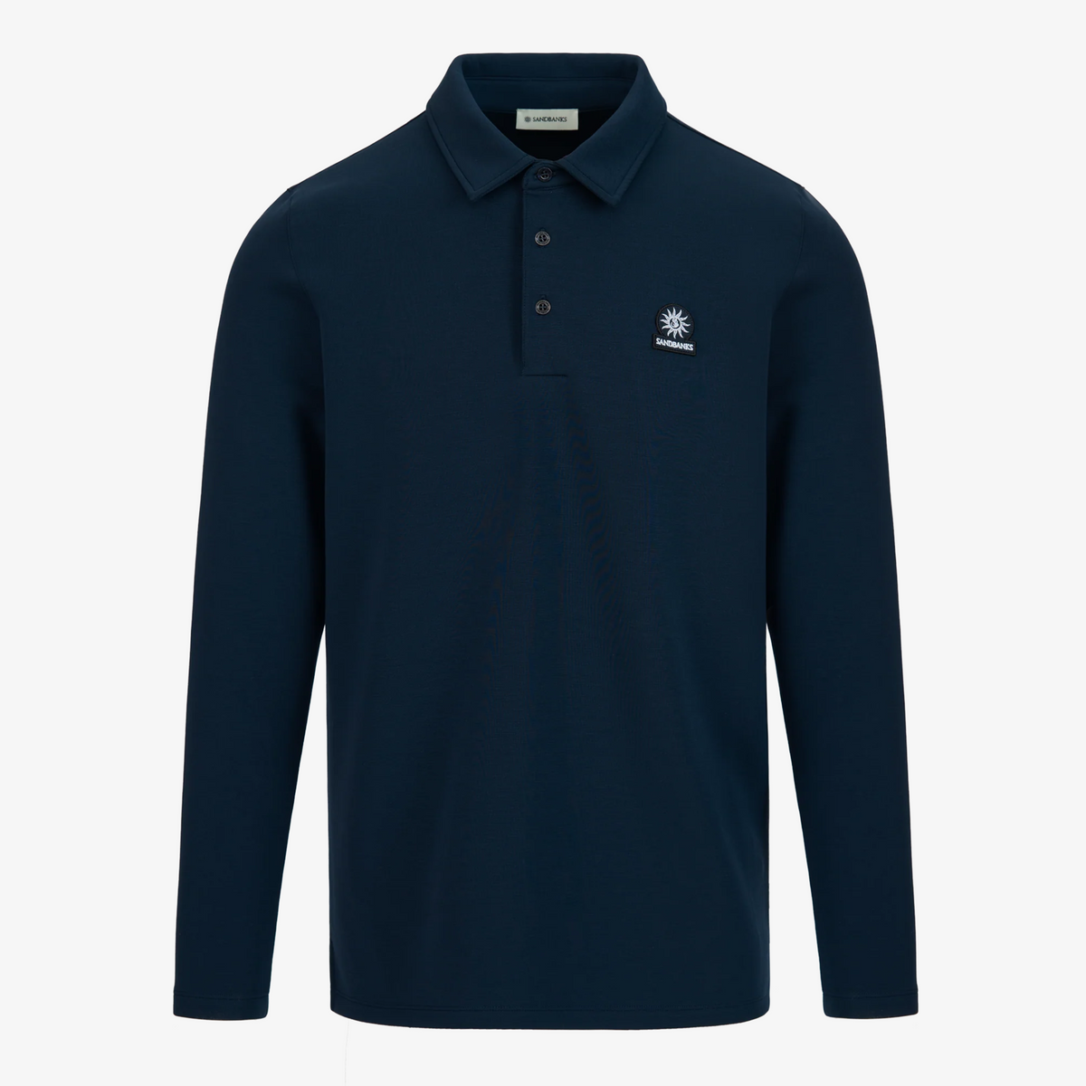 Sandbanks Tonal Soft Touch Polo Shirt - Navy