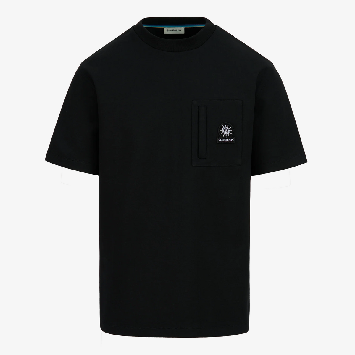 Sandbanks Zip Pocket Interlock T-Shirt - Black