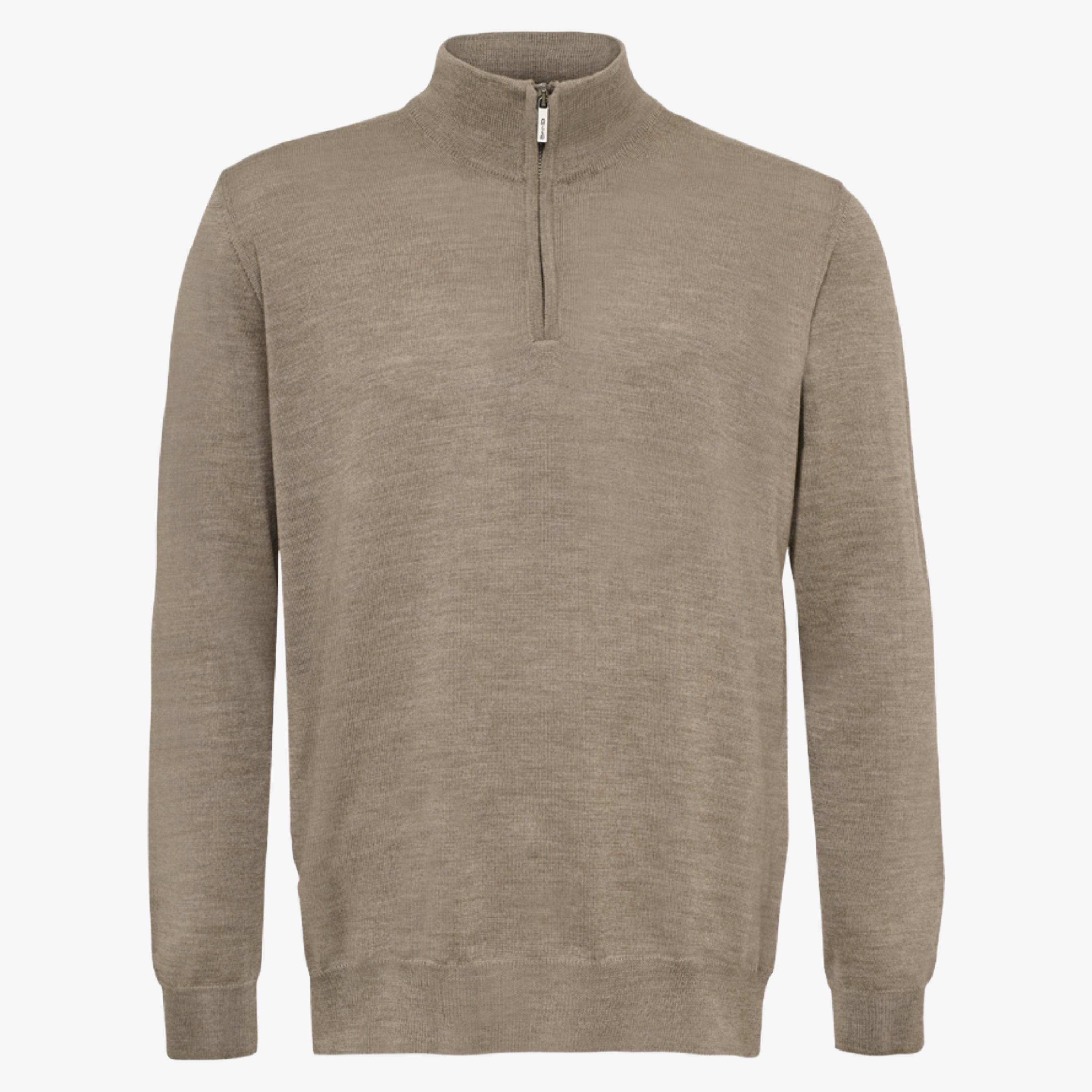 Sand Ibro Merino Wool Half Zip Jumper - Ginger