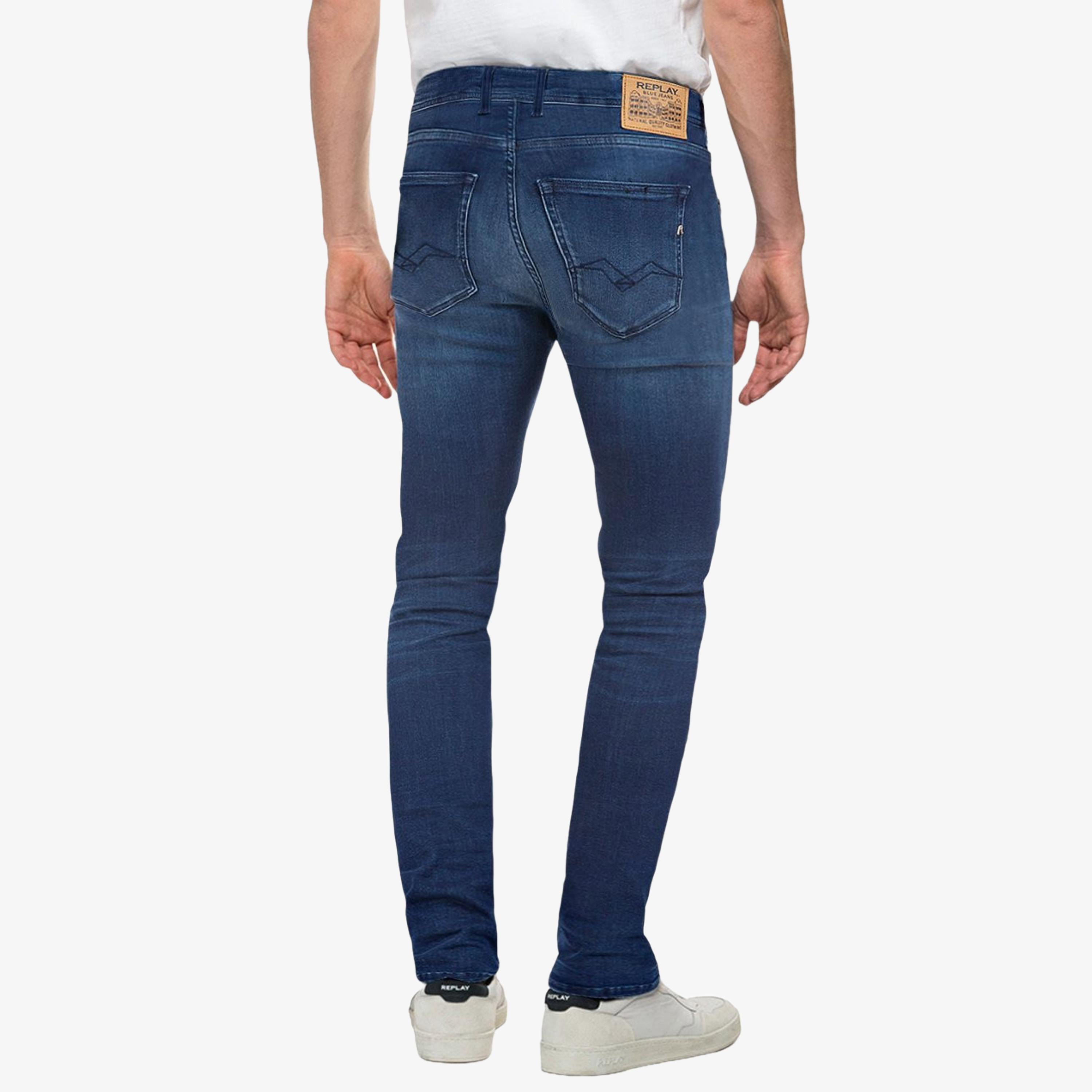 Replay Grover Straight Fit Jeans - Medium Blue