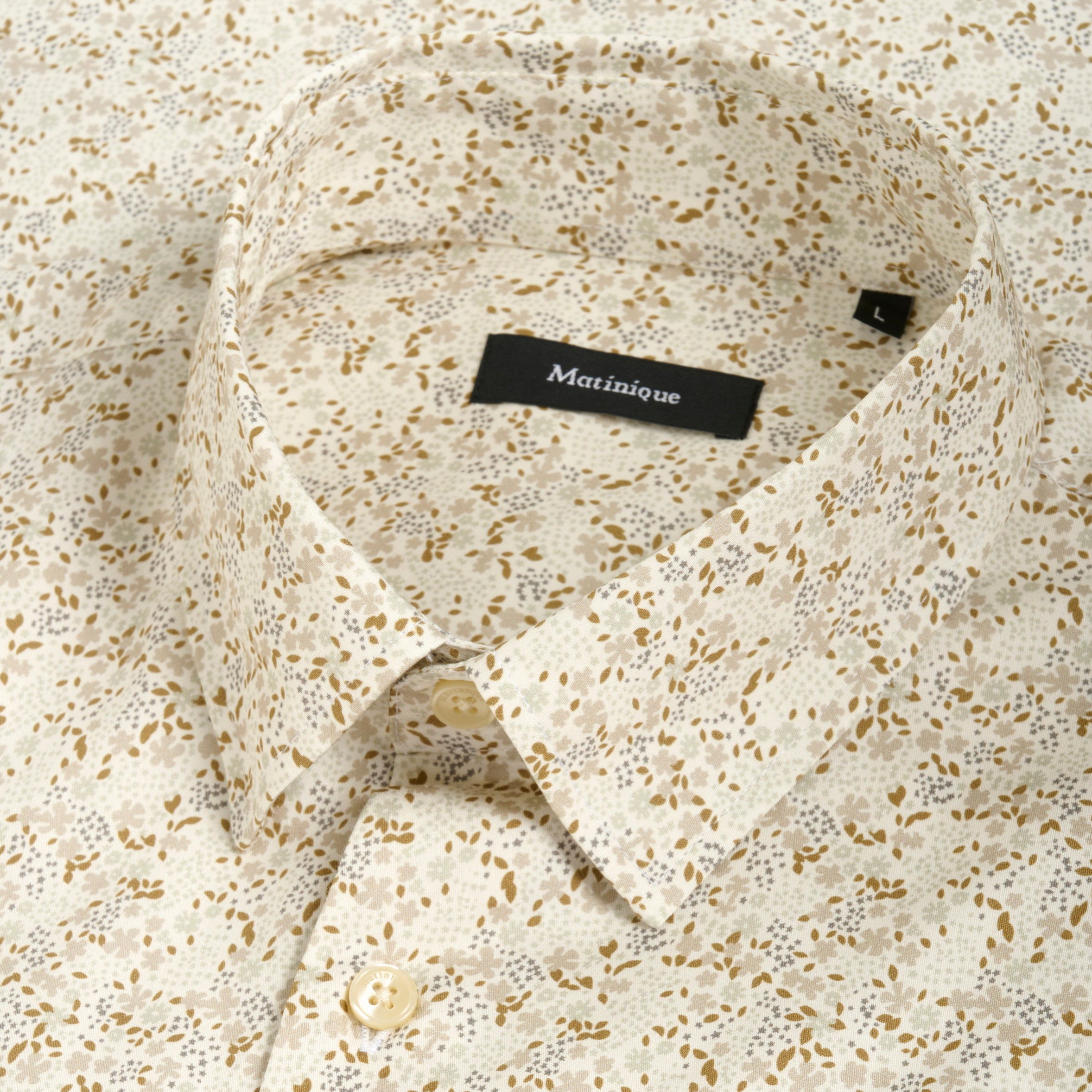 Matinique MAtrostol BU Short Sleeve Print Shirt - Sand