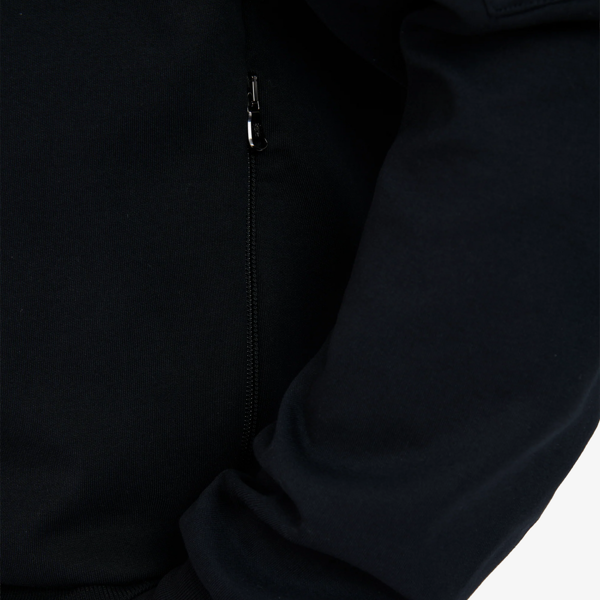 Sandbanks Zip Pocket Interlock Hoodie - Black
