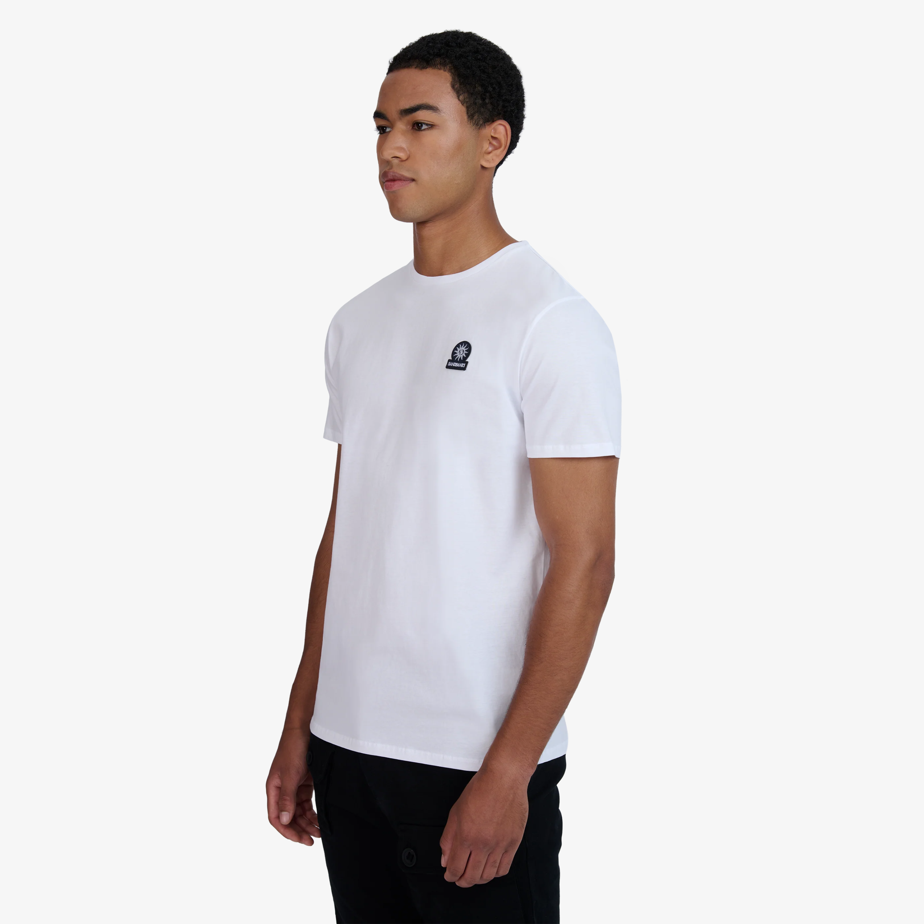 Sandbanks Badge Logo T Shirt - White