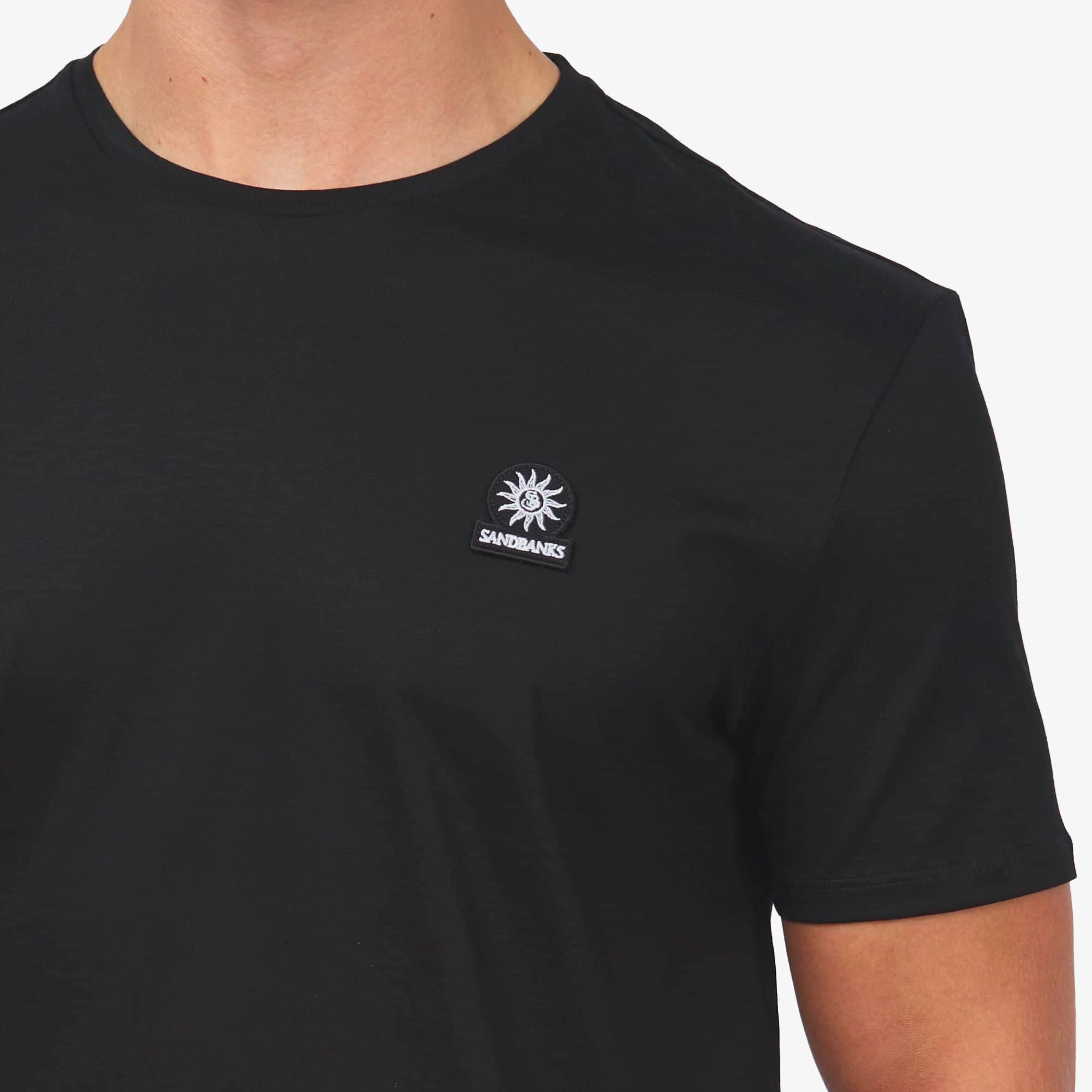 Sandbanks Badge Logo T Shirt - Black