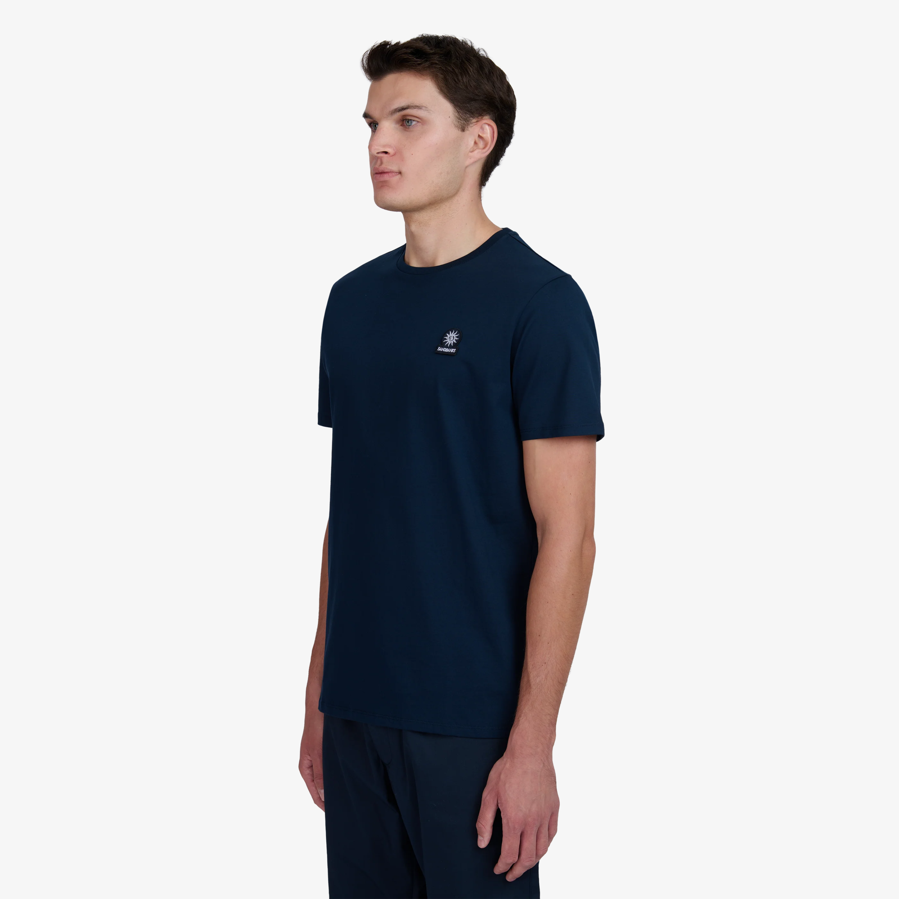 Sandbanks Badge Logo T Shirt - Navy