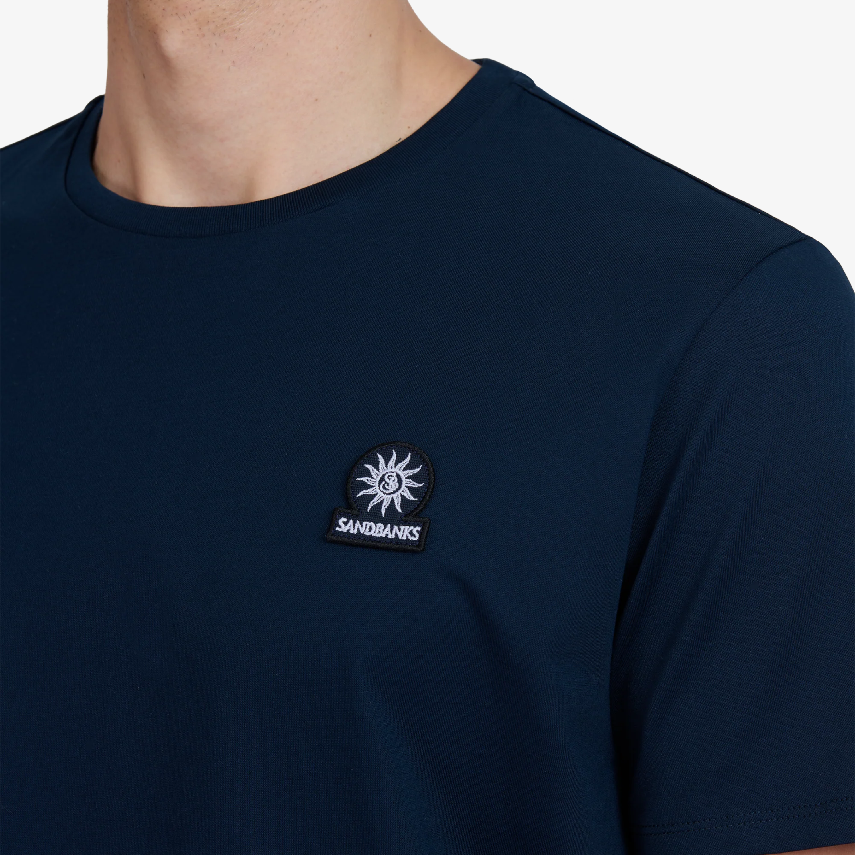 Sandbanks Badge Logo T Shirt - Navy