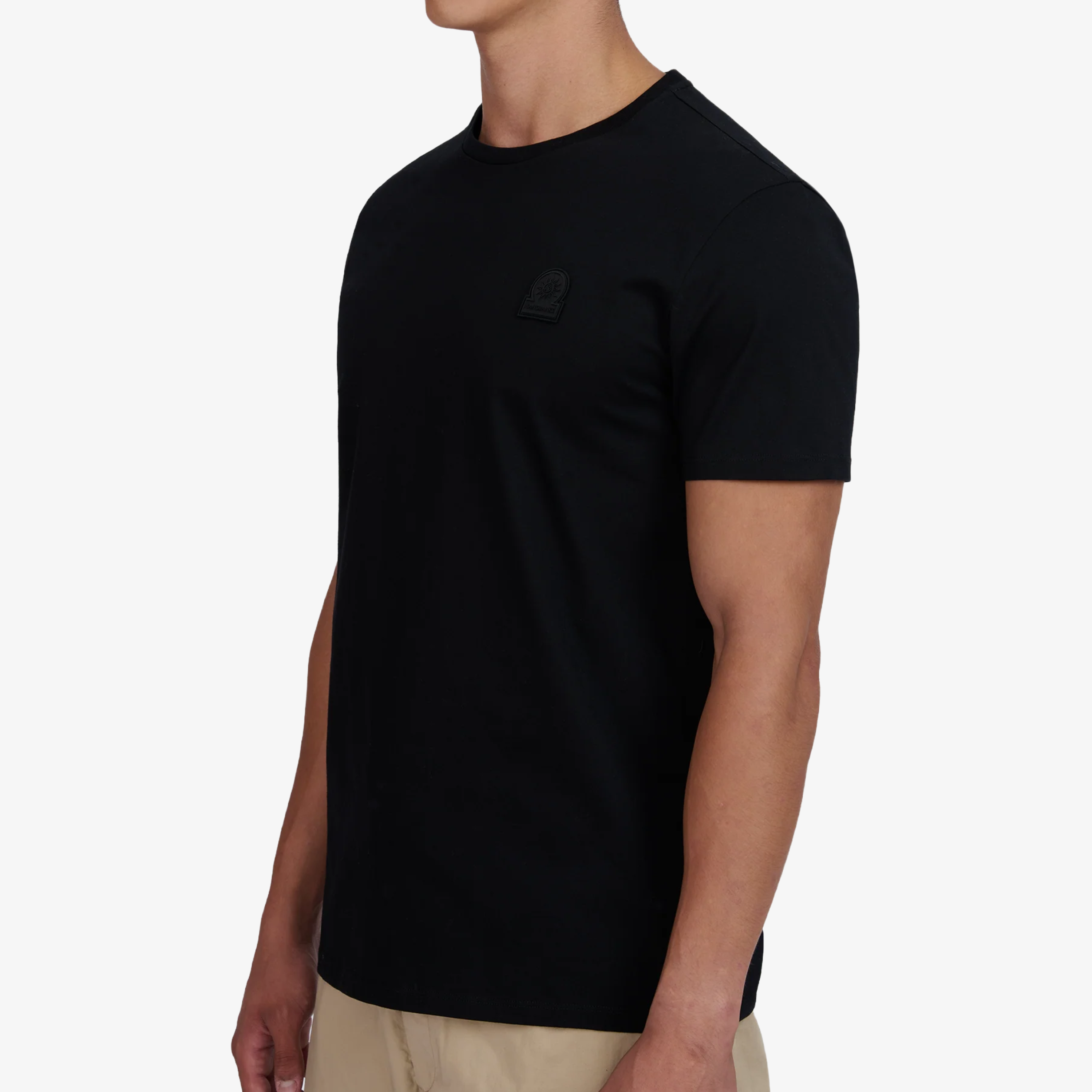 Sandbanks 3D Silicone Logo T-Shirt - Black