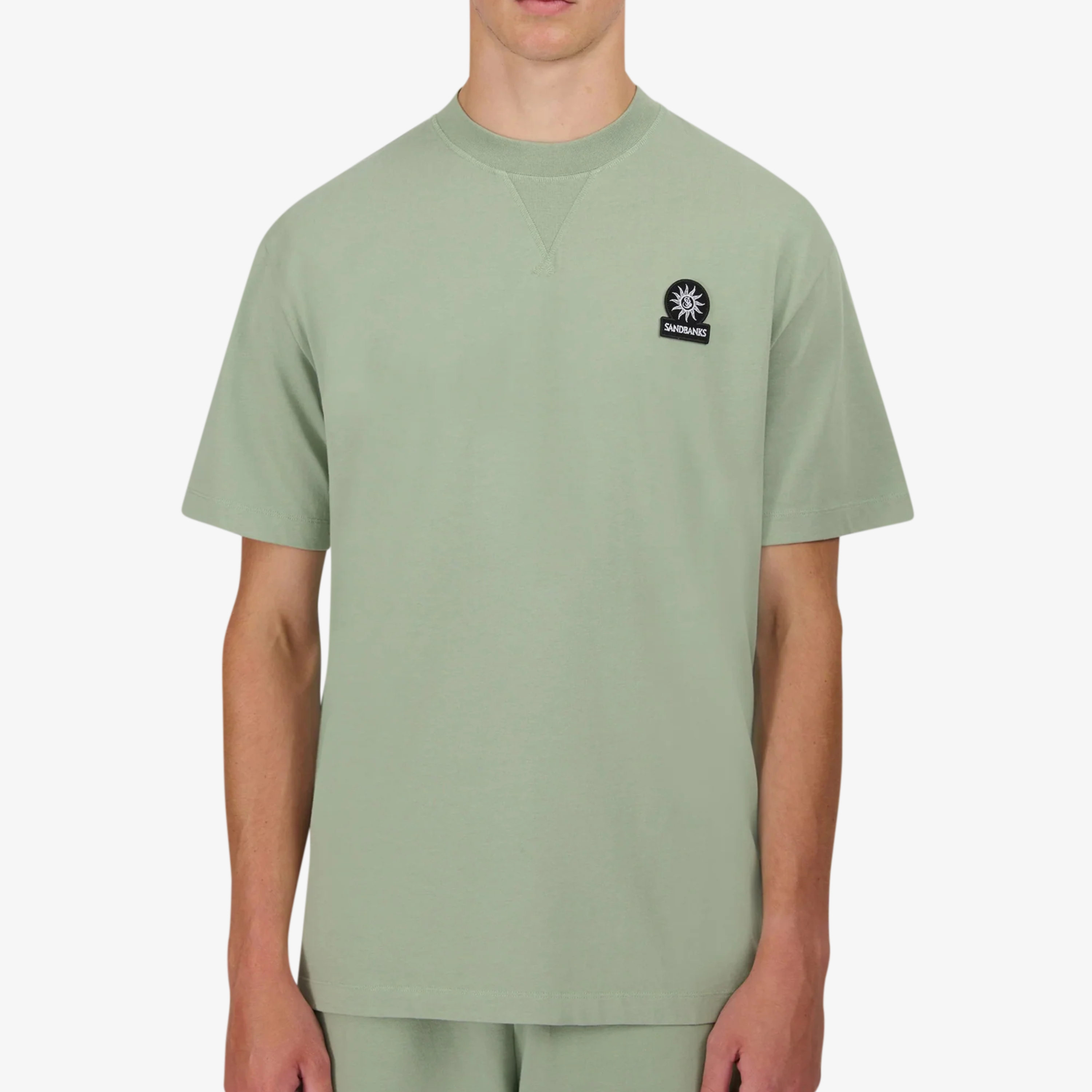 Sandbanks Double Jersey Collegiate T-Shirt - Sage