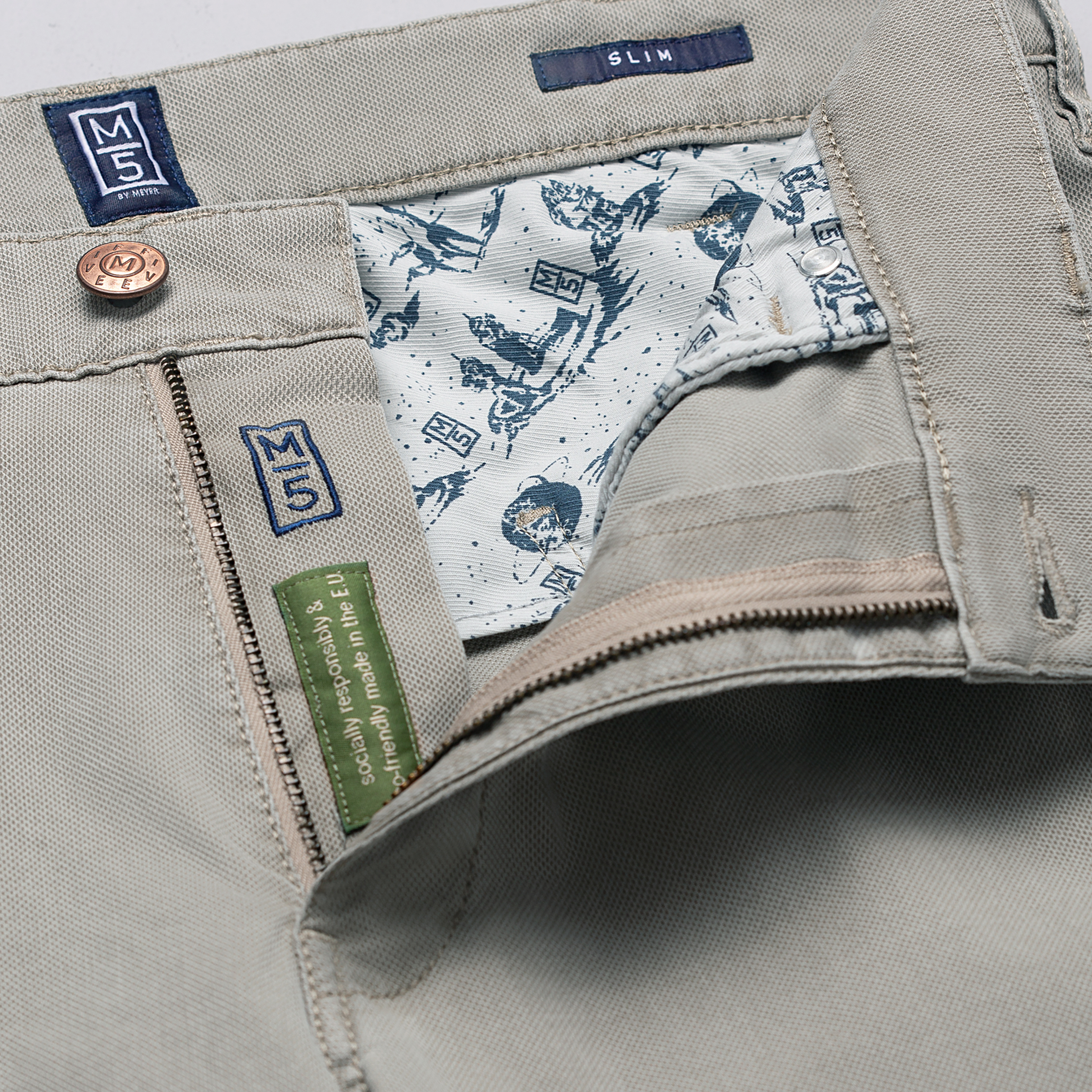 M5 High Performance Micro Structure 5 Pocket Trousers - Beige