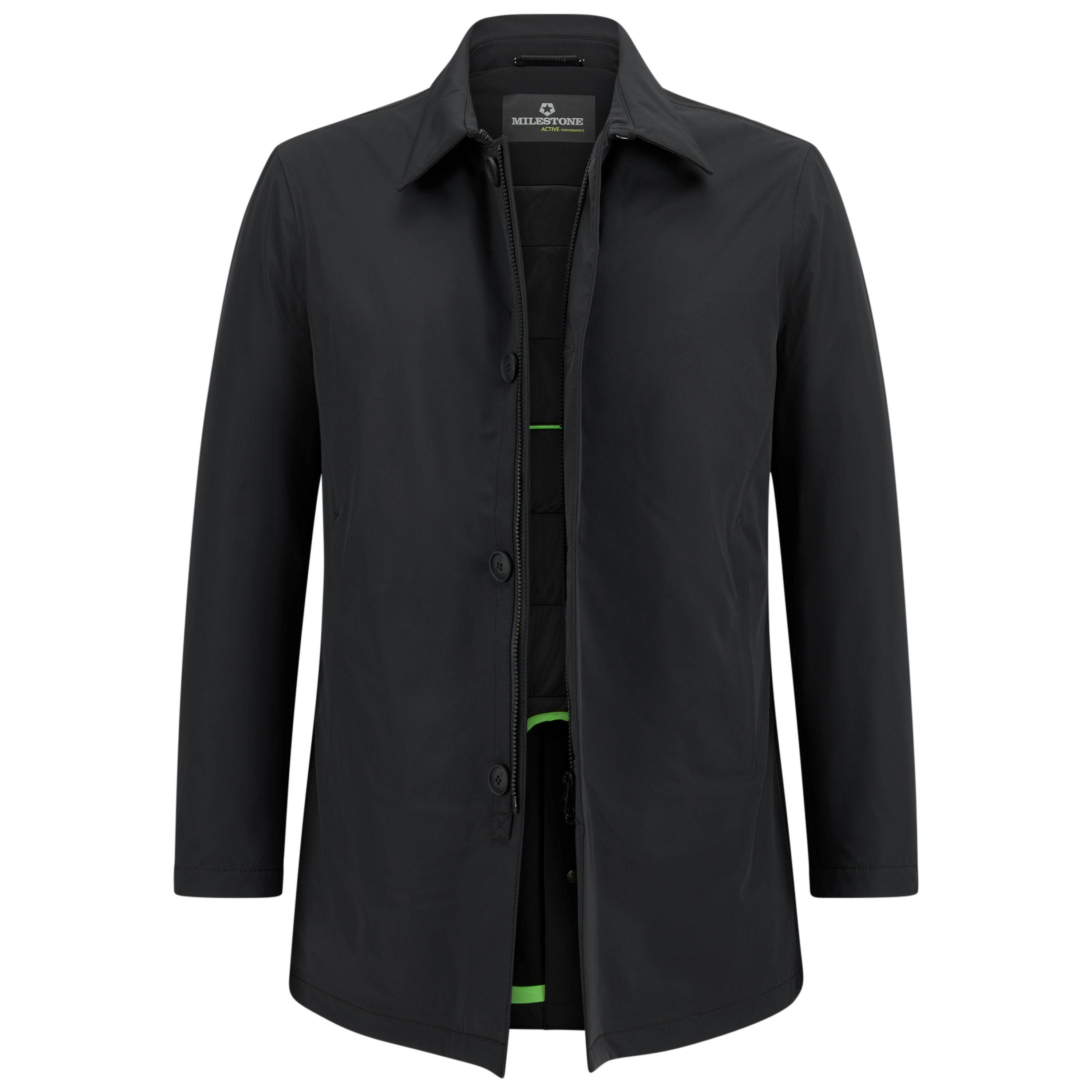 Milestone Short Functional Waterproof Coat - Black