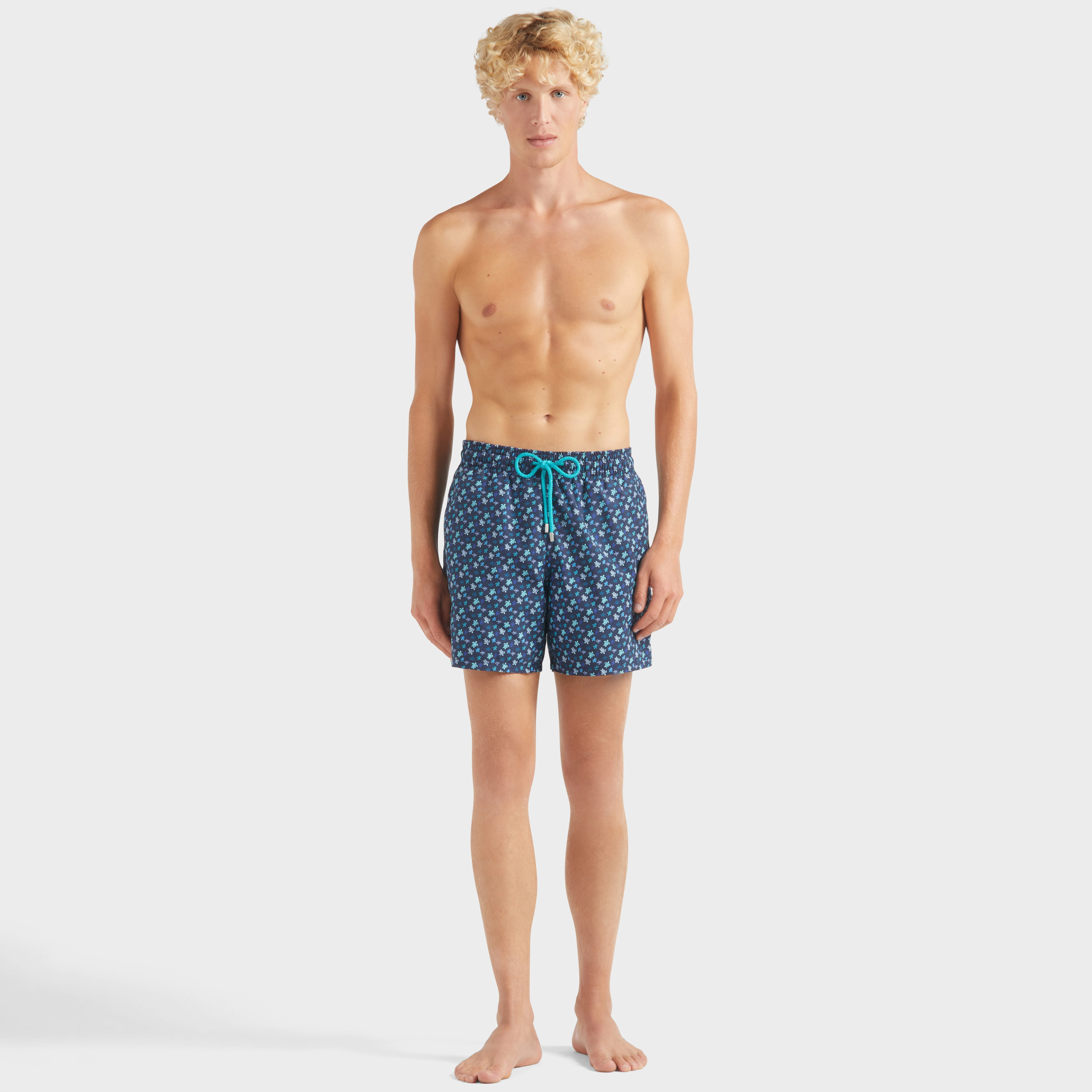 Vilebrequin Micro Ronde Des Tortues Rainbow Swim Shorts - Peacock Blue