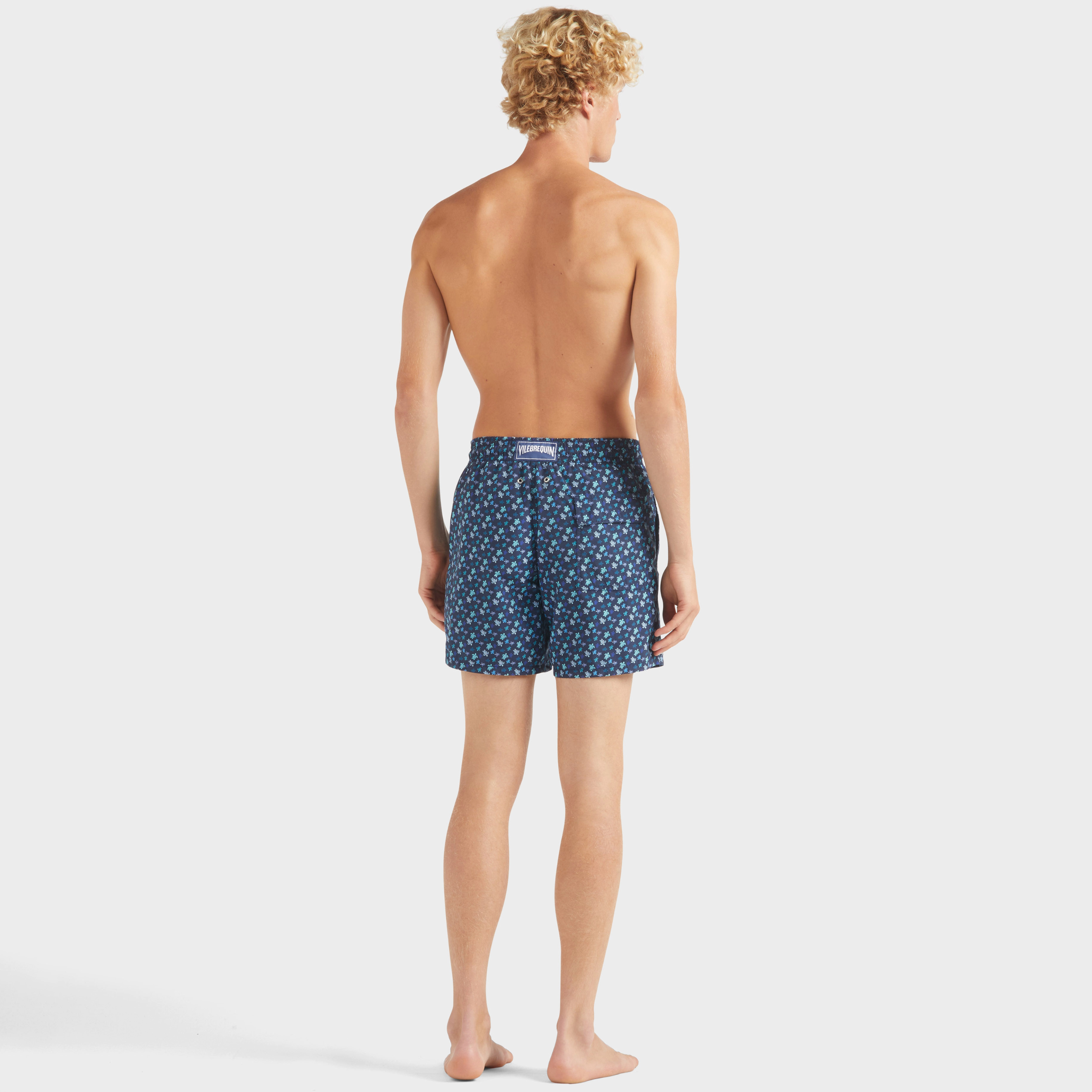 Vilebrequin Micro Ronde Des Tortues Rainbow Swim Shorts - Peacock Blue