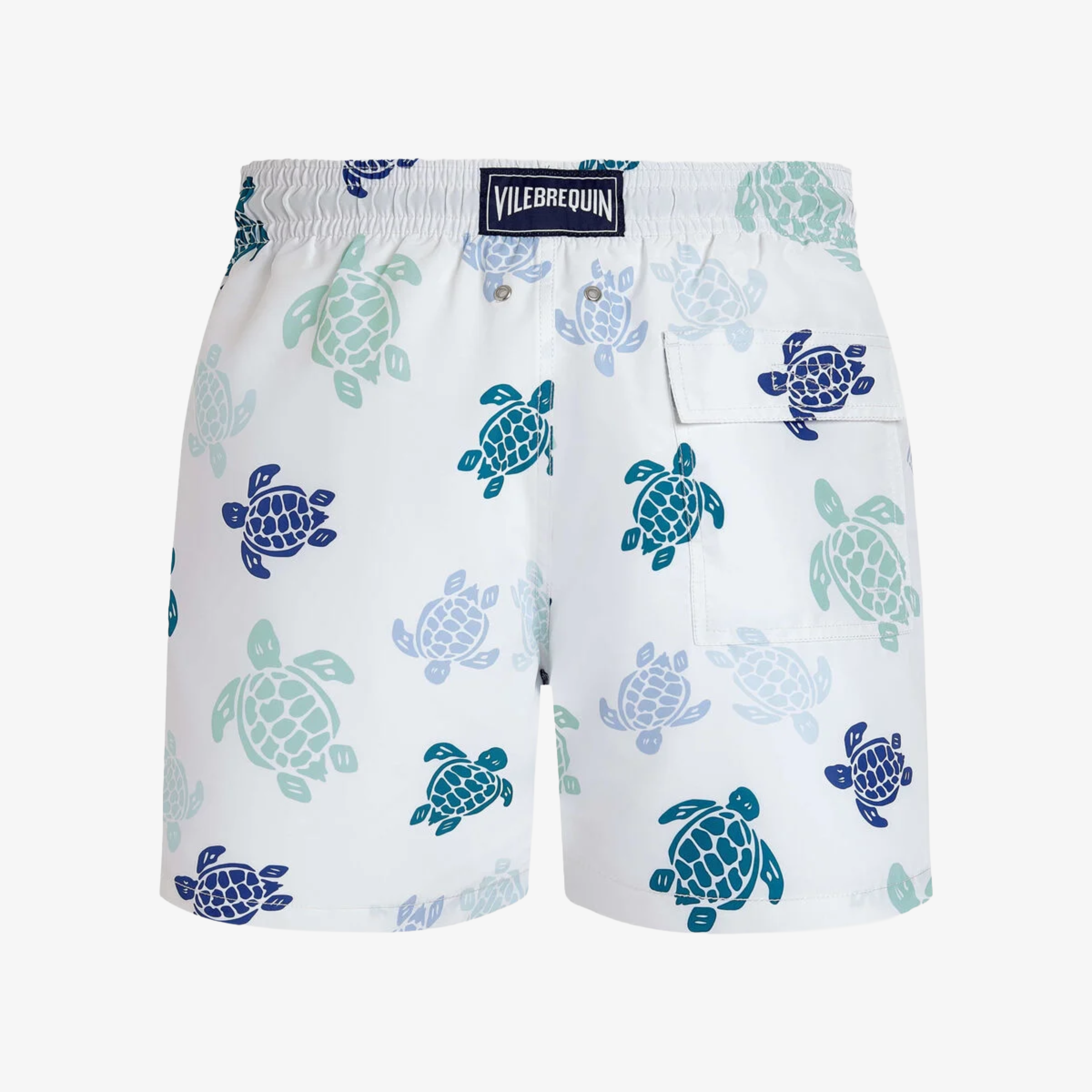 Vilebrequin Moorea Tortues Multicolores Classic Swim Shorts - White