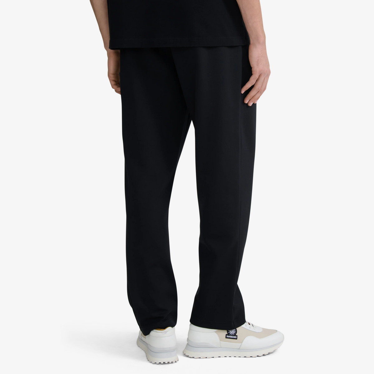 Sandbanks Interlock Cargo Open Hem Sweatpants - Black