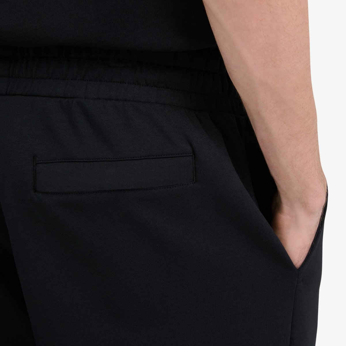 Sandbanks Interlock Cargo Open Hem Sweatpants - Black